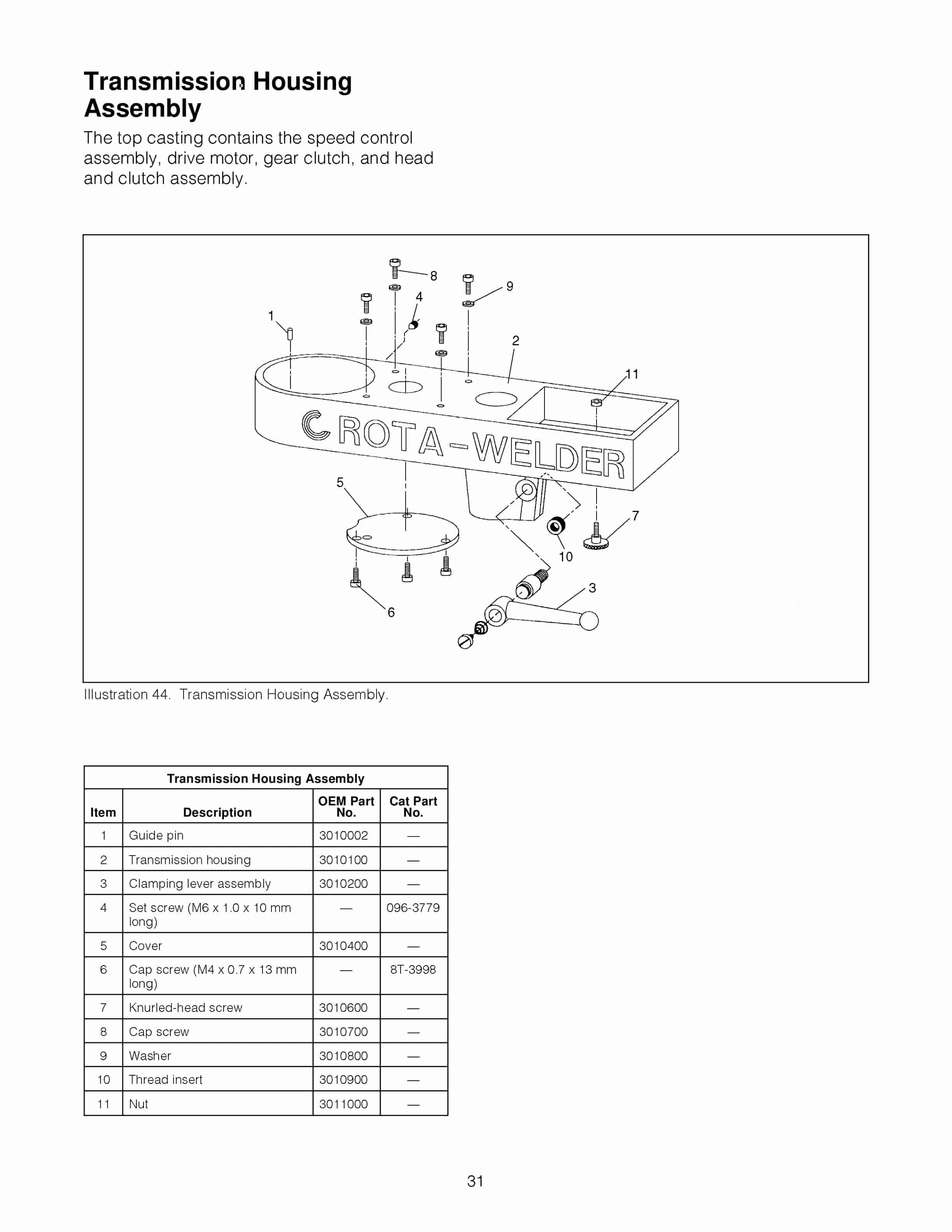 Caterpillar 1U-9600 (U.S. And Canada), 1U-9601 Welding Group Tool Operating Manual NEHS0513-04-4