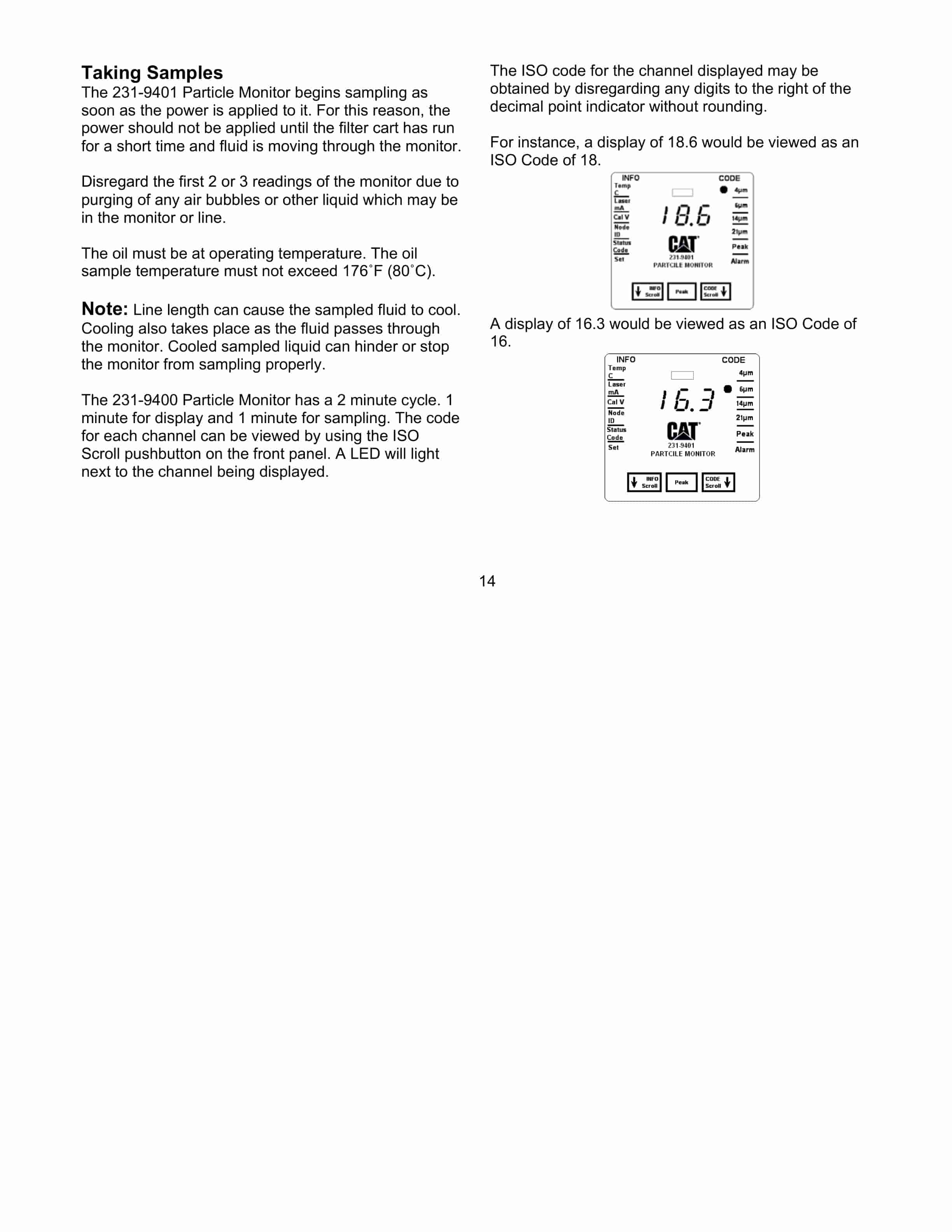 Caterpillar 231-9400 Particle Monitor Group Tool Operating Manual NEHS0868-00-3