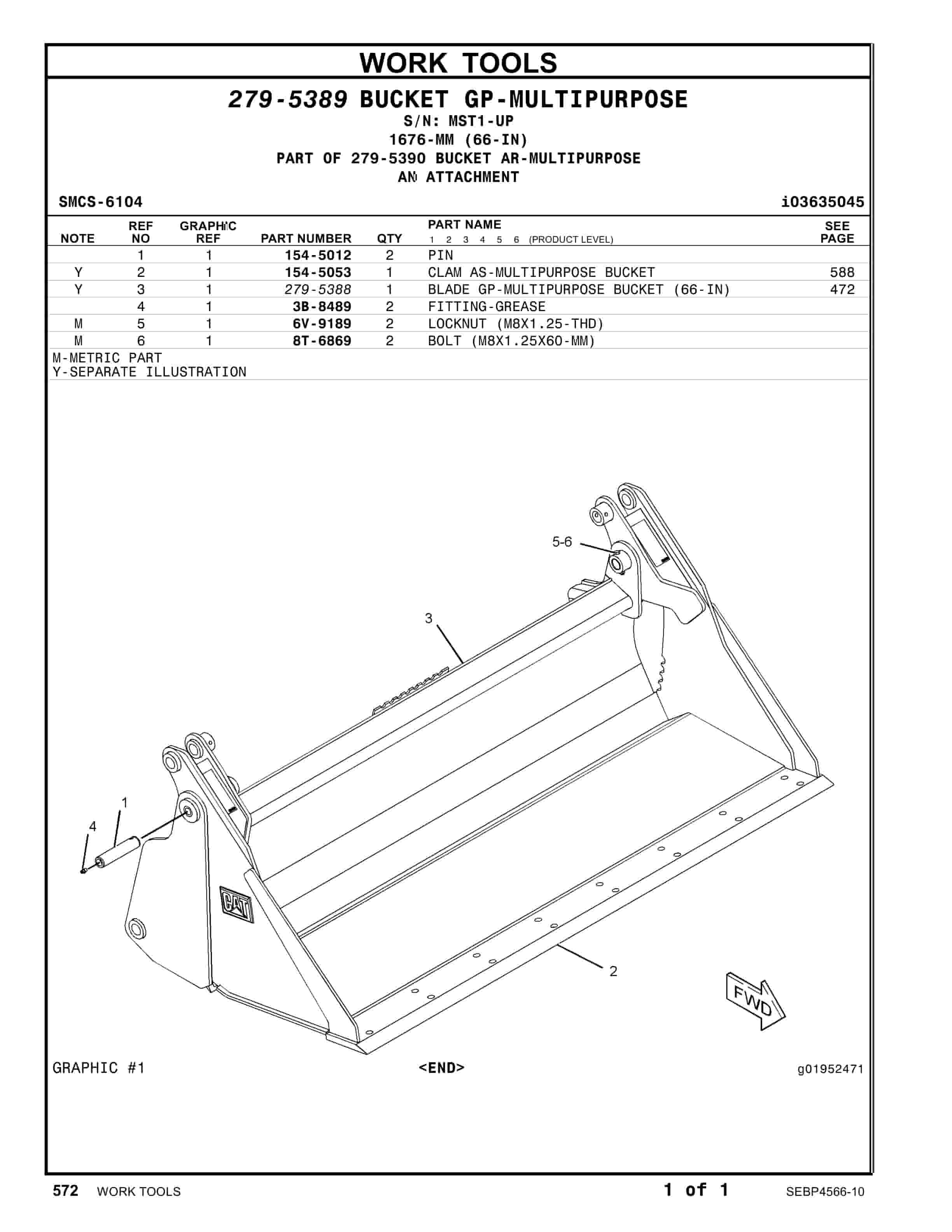 Caterpillar 262C Skid Steer Loader Parts Manual SEBP4566-10-3