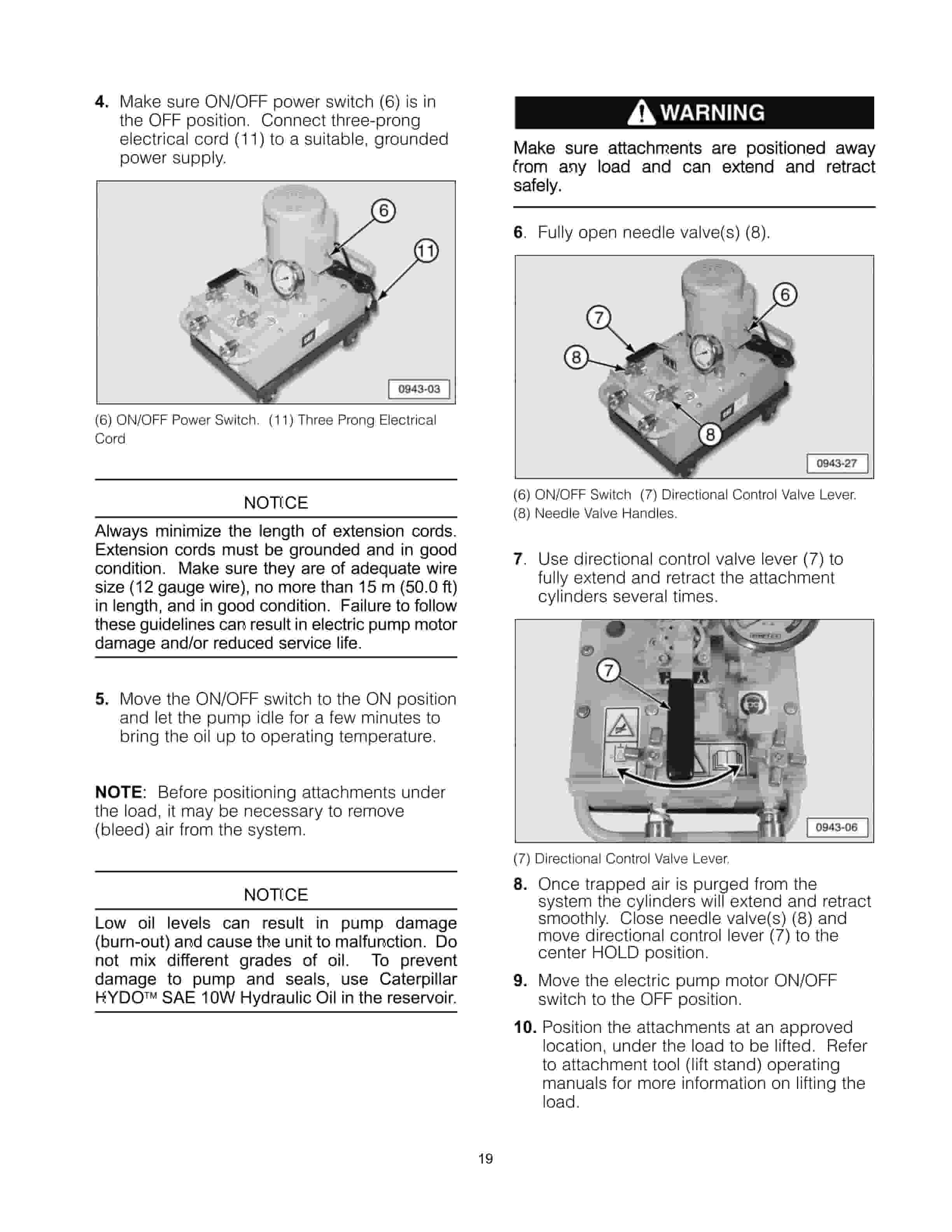 Caterpillar 277-7200 Hydraulic Pump Group Tool Operating Manual NEHS0943-3