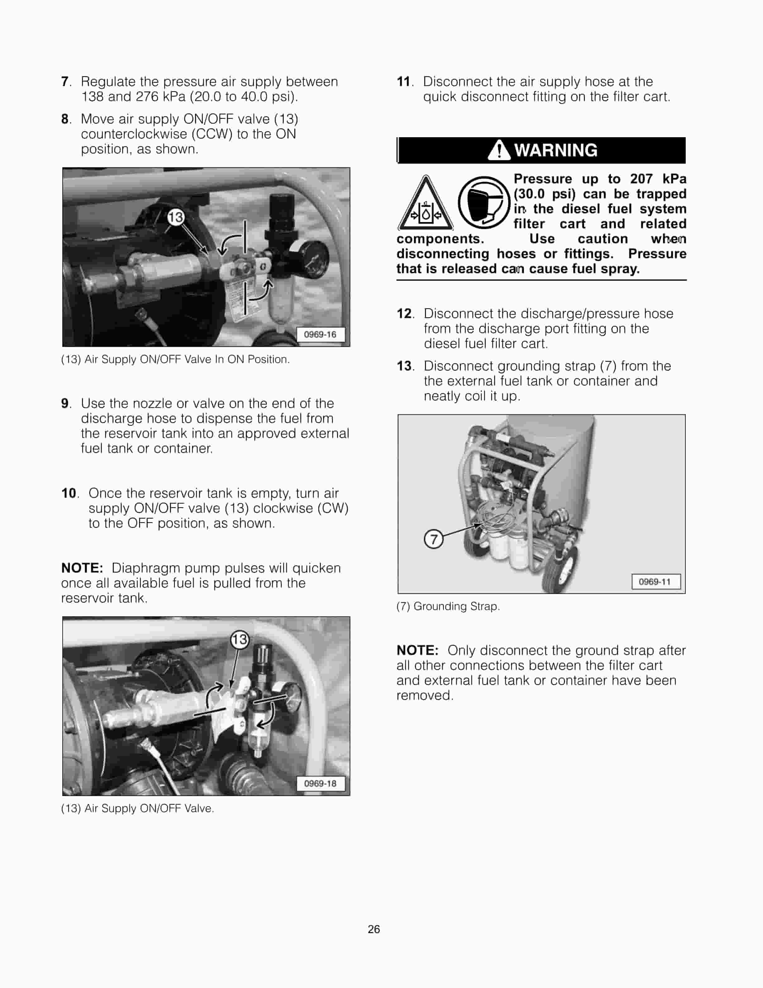 Caterpillar 292-8713 Diesel Fuel System Filter Cart Tool Operating Manual NEHS0969-5