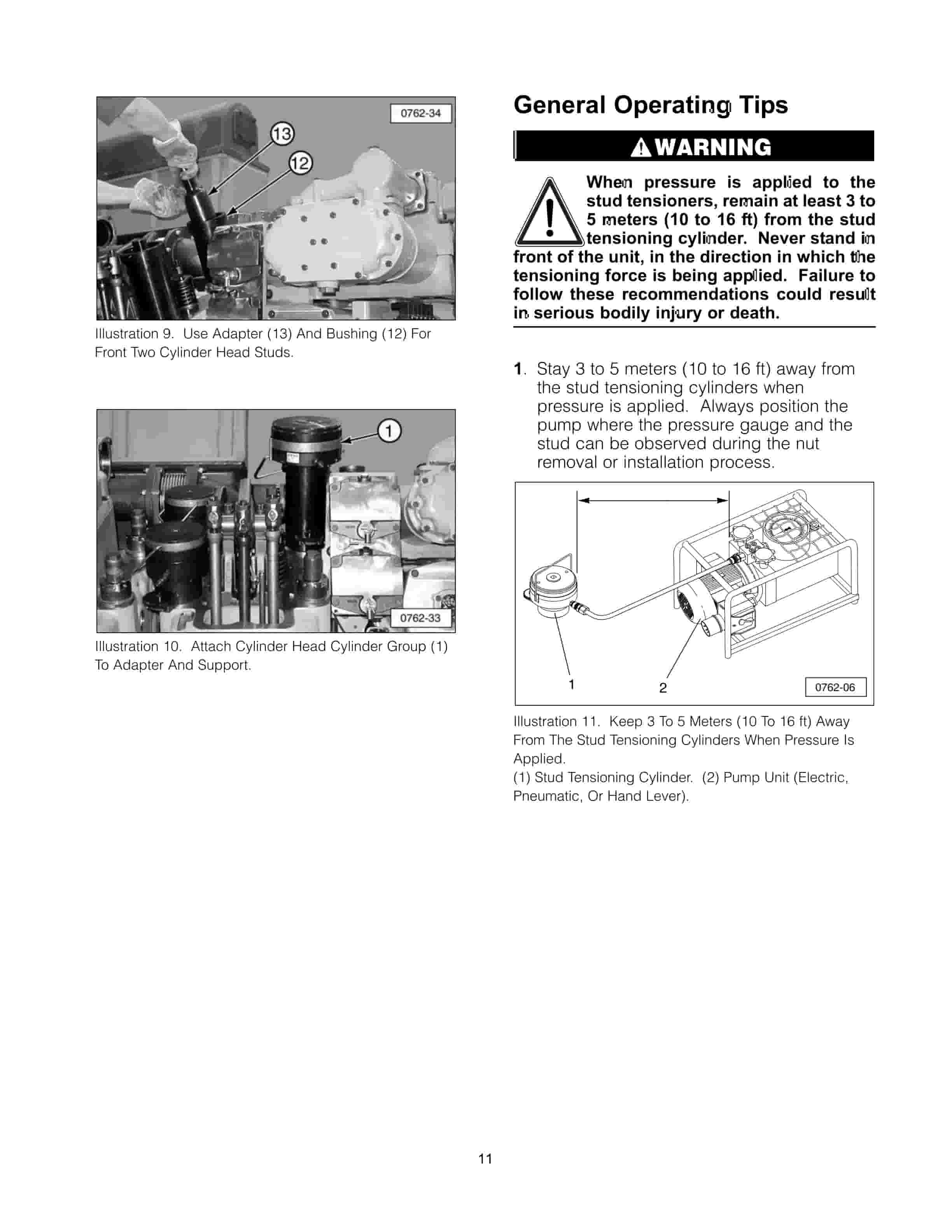 Caterpillar 301-5215 Stud Tensioner Tooling Group Used on 3600 Engines Tool Operating Manual NEHS0866-01-2