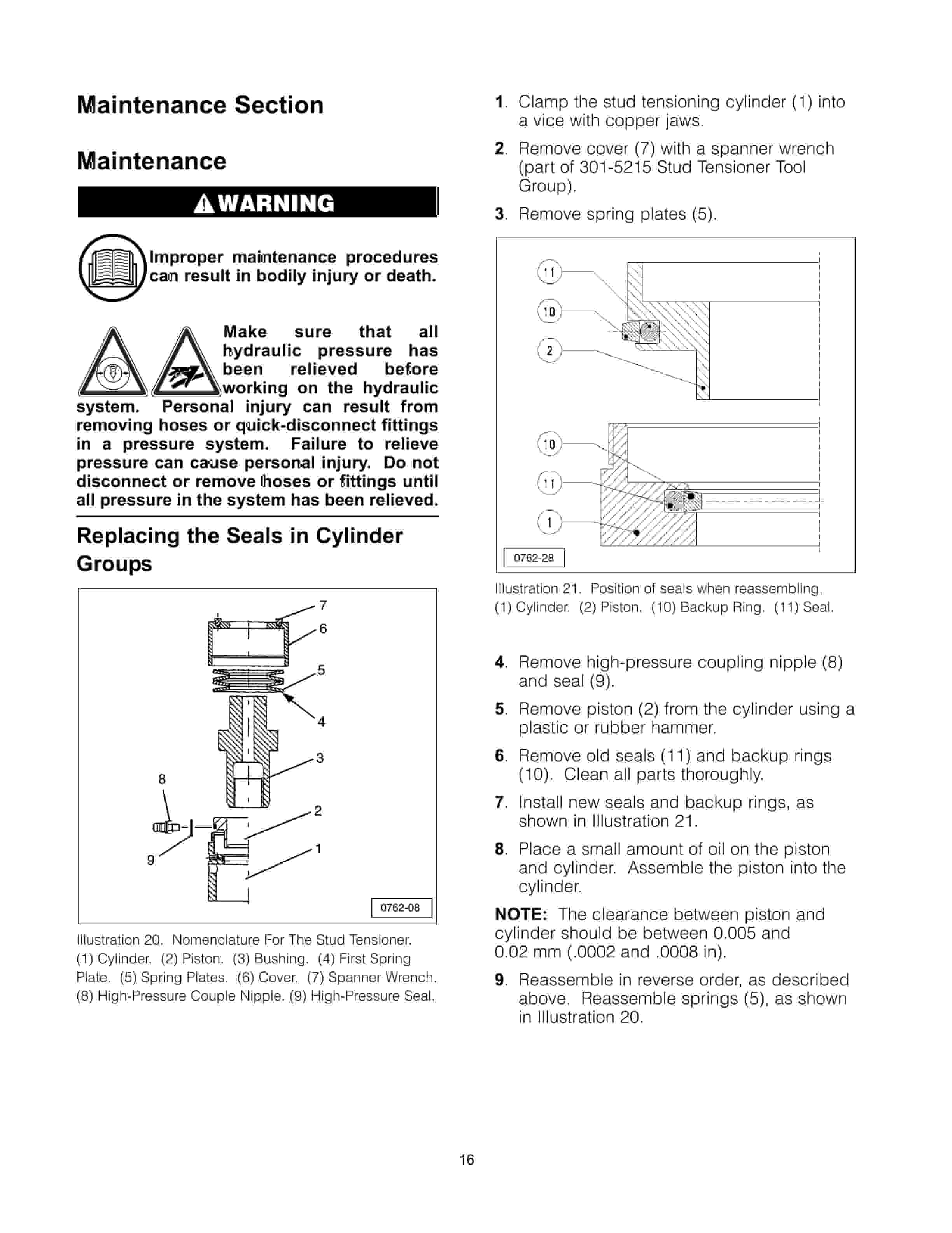 Caterpillar 301-5215 Stud Tensioner Tooling Group Used on 3600 Engines Tool Operating Manual NEHS0866-01-4