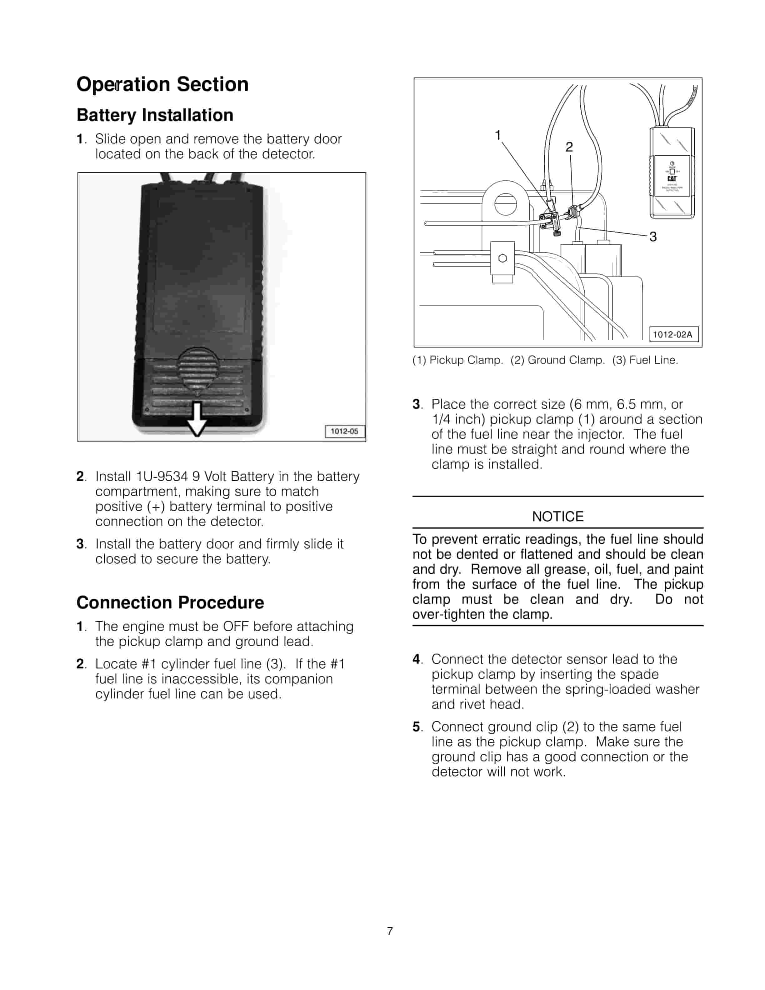 Caterpillar 310-4780 Diesel Injection Detector For 3046, 3064, 3066 Engines Tool Operating Manual NEHS1012-2