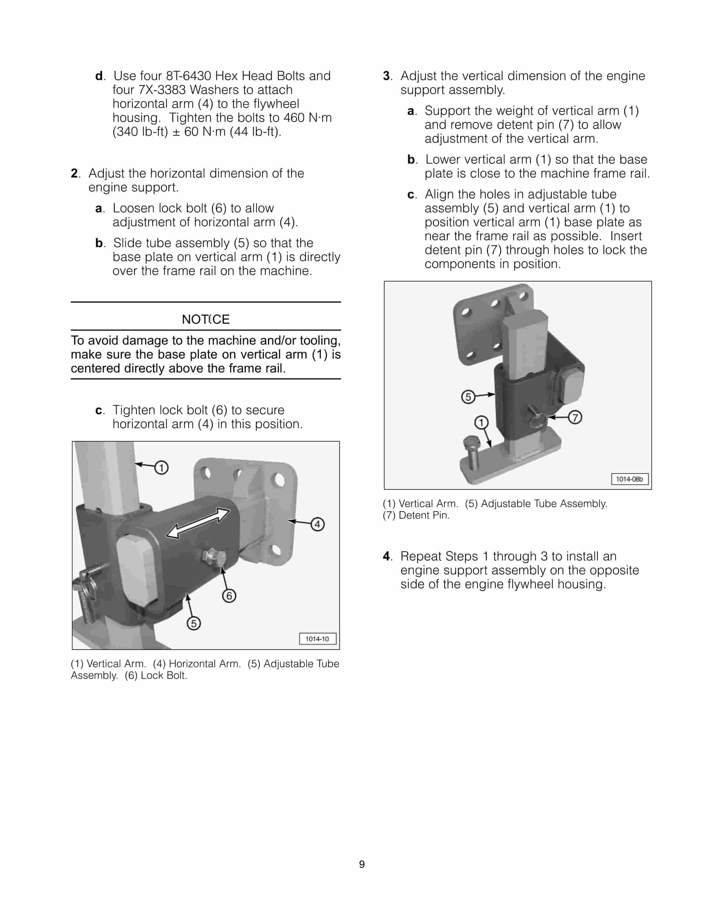 Caterpillar 311-5882 Engine Support Group Tool Operating Manual NEHS1014-3