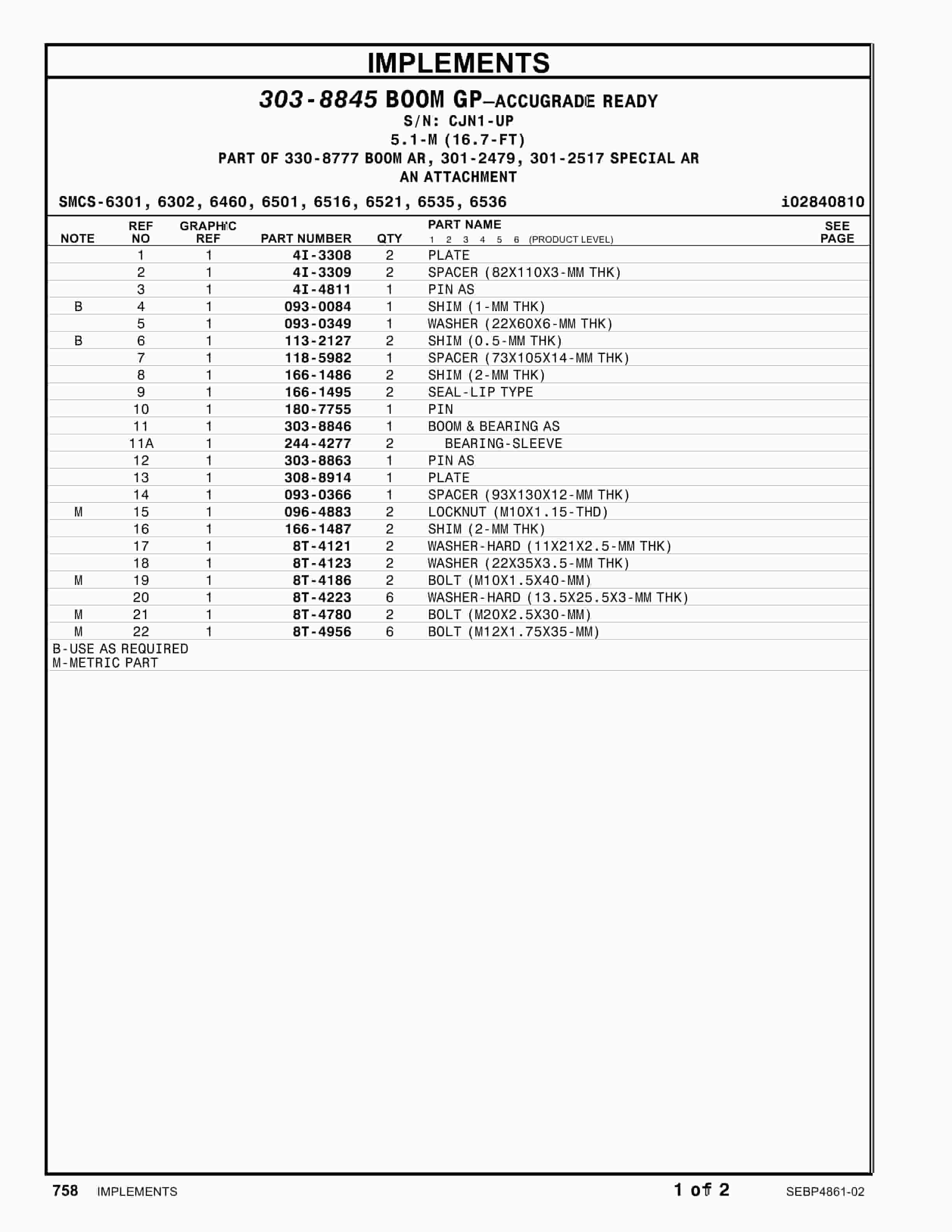 Caterpillar 315D L Excavator Parts Manual SEBP4861-02-3