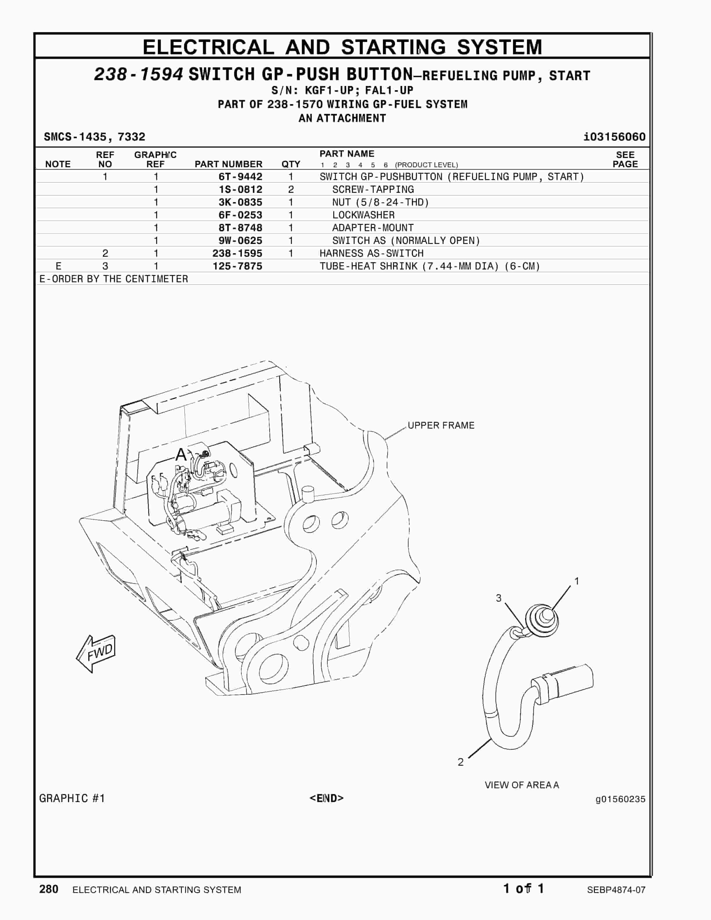 Caterpillar 320D, 320D L Excavators Parts Manual SEBP4874-07-2