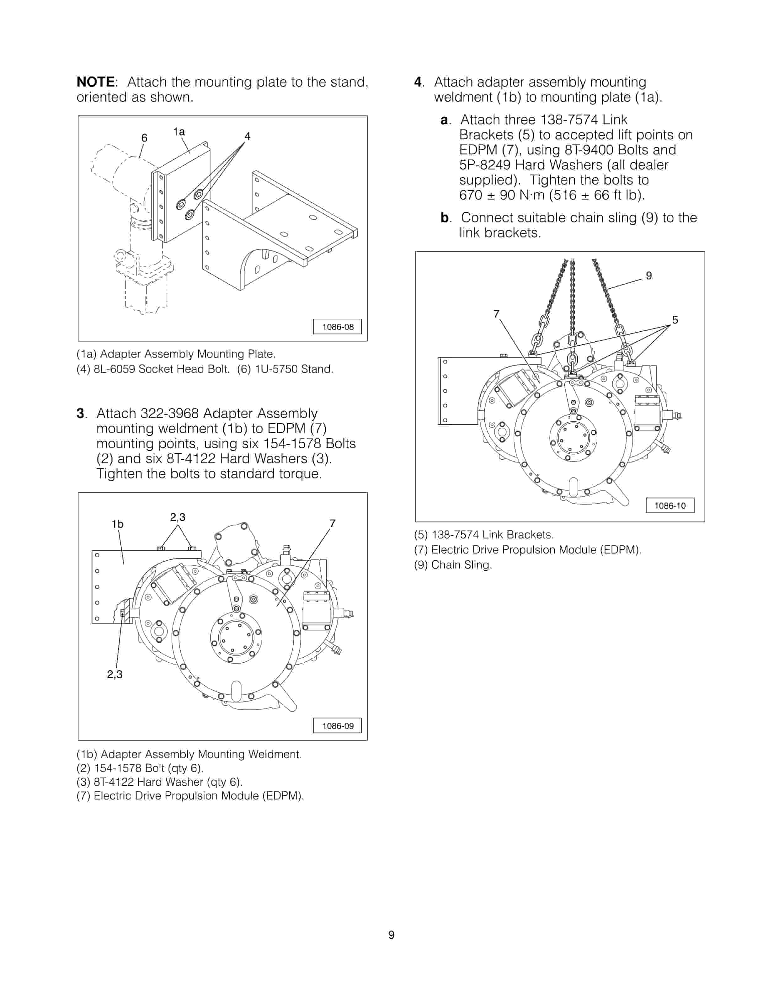 Caterpillar 322-3968, 322-3969 Adapter Assembly Tool Operating Manual NEHS1086-2