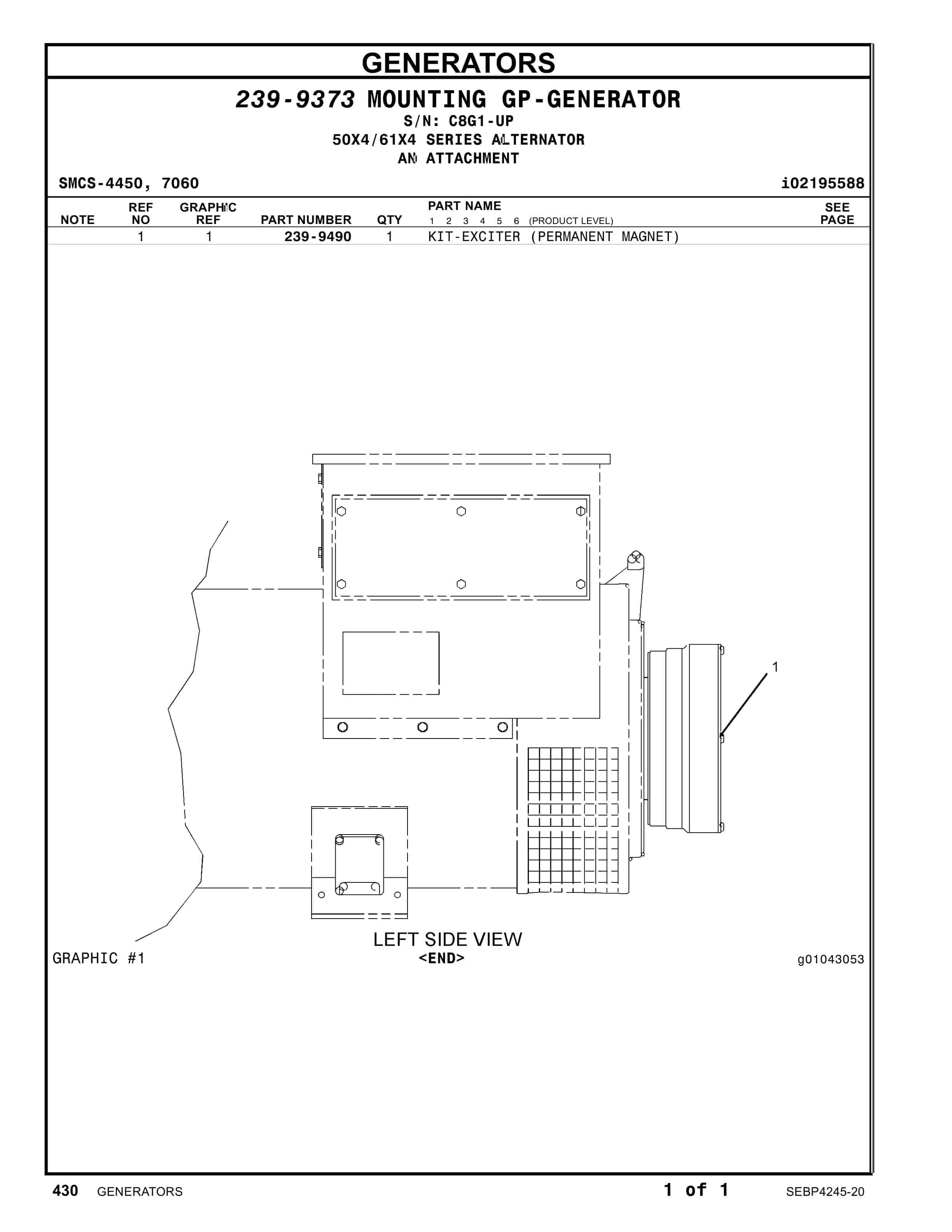 Caterpillar 3406C Generator Set Parts Manual SEBP4245-20-4