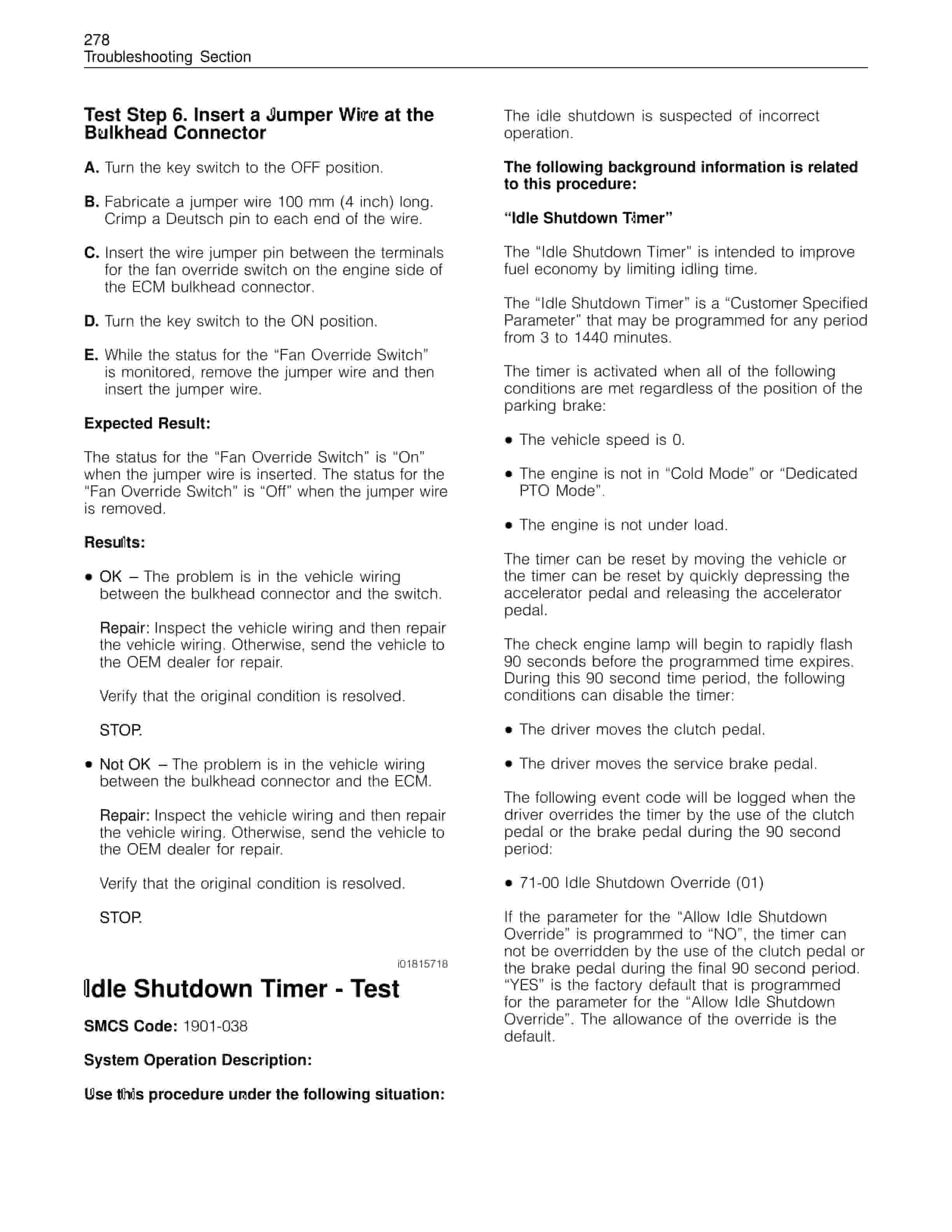 Caterpillar 3406E, C-10, C-12, C-15, C-16, C-18 On-Highway Engines Troubleshooting Manual RENR2238-07-3
