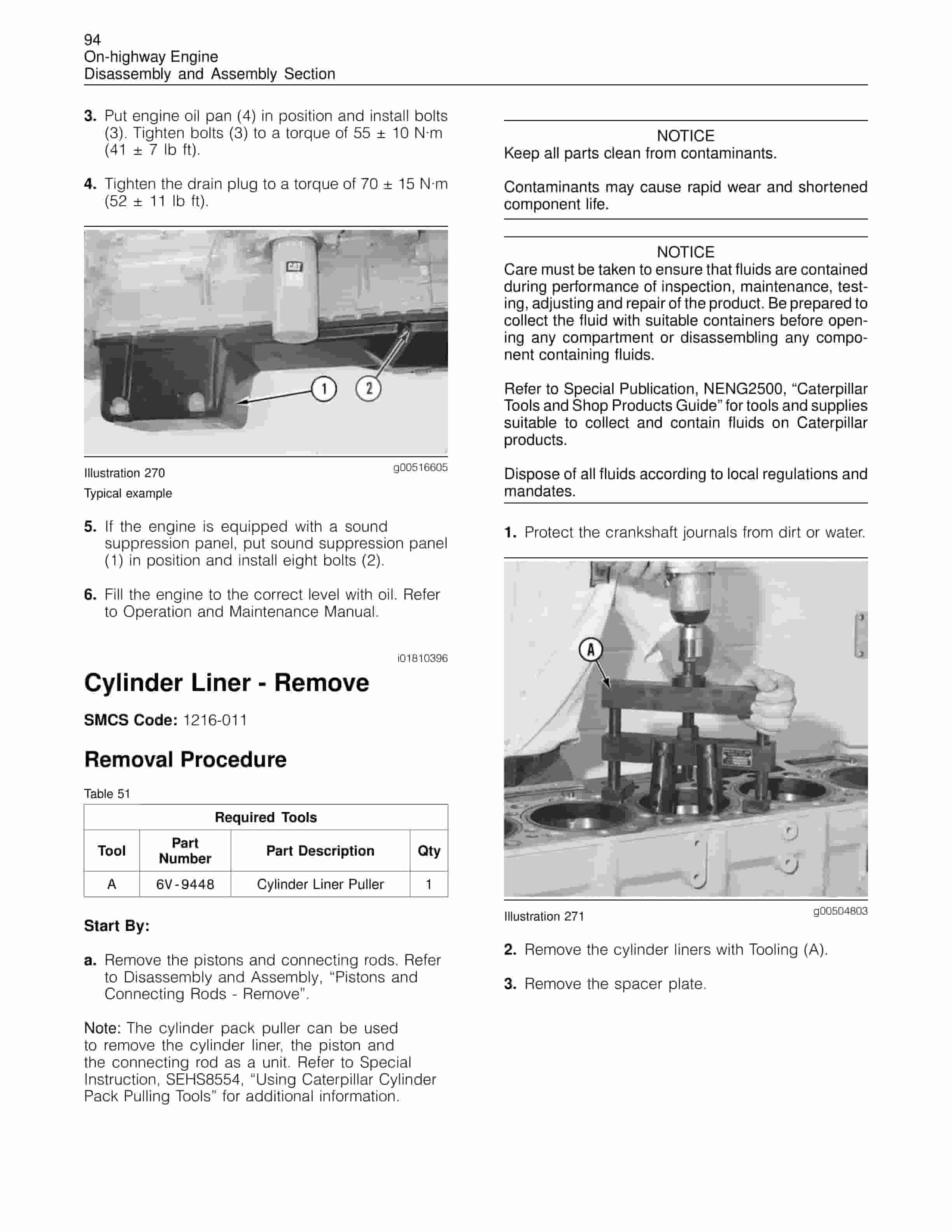 Caterpillar 3406E On-Highway Engine Dissassembly And Assembly Manual SENR5016-03-3