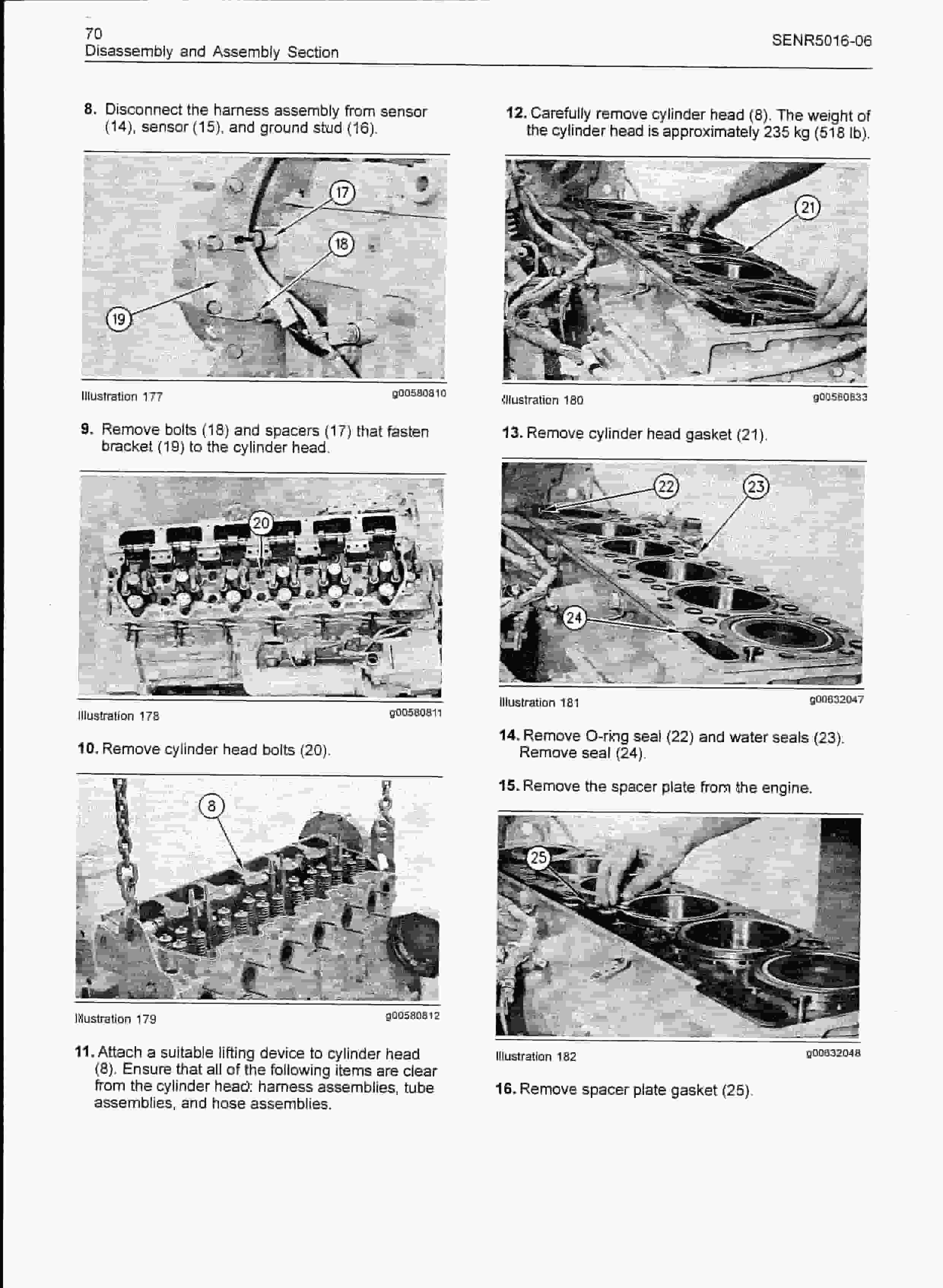 Caterpillar 3406E On-Highway Engine Dissassembly And Assembly Manual SENR5016-06-2