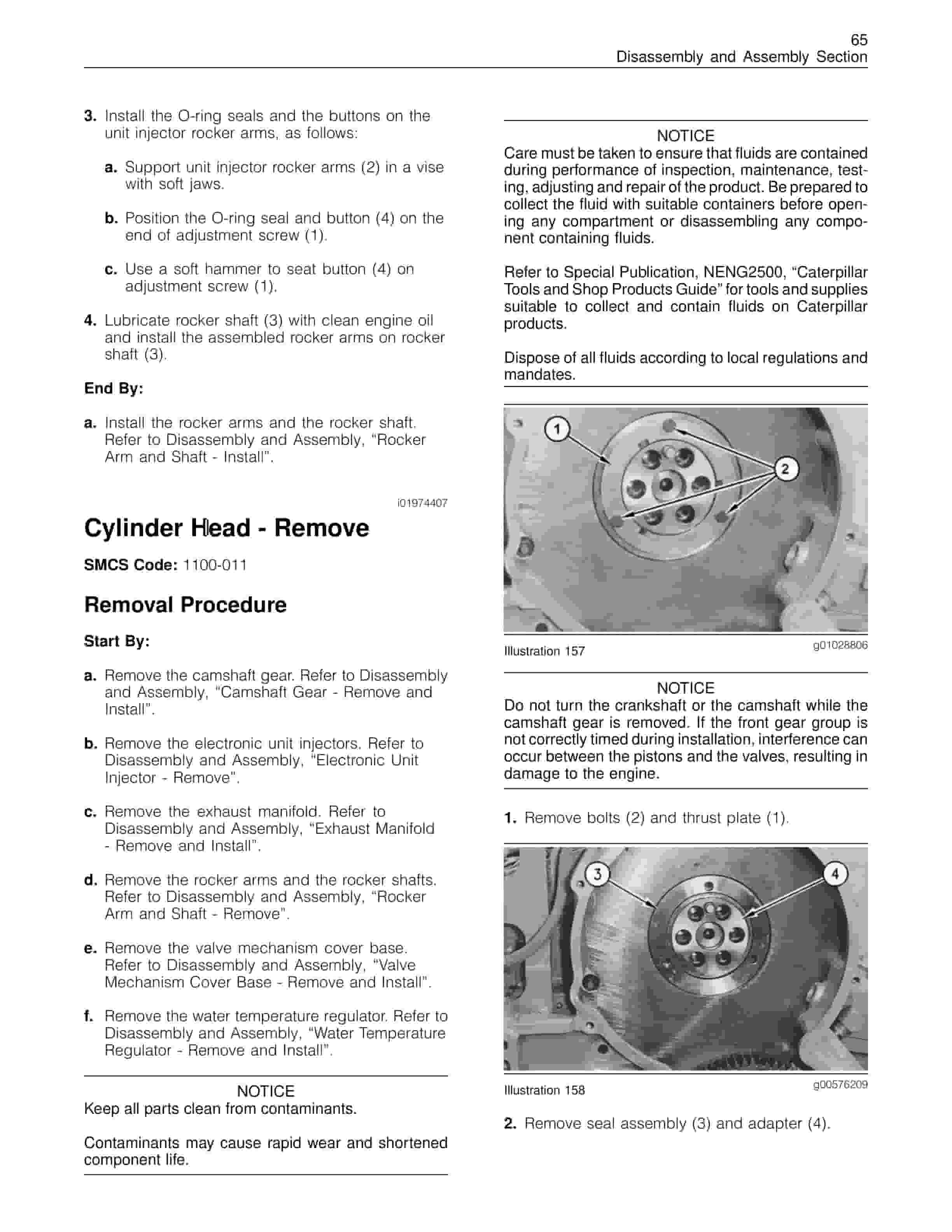 Caterpillar 3406E On-Highway Engine Dissassembly And Assembly Manual SENR6421-04-2