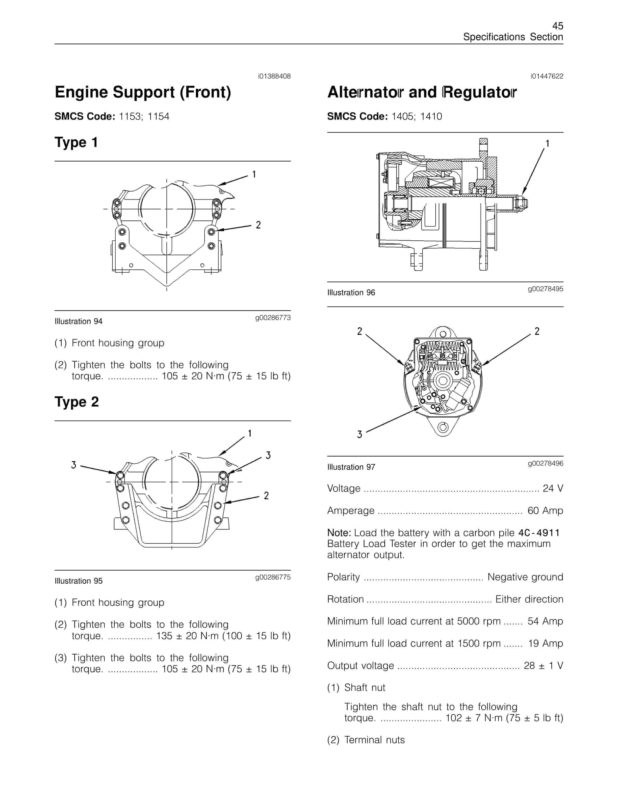 Caterpillar 3406E Truck Engine Specifications RENR1272-05-5