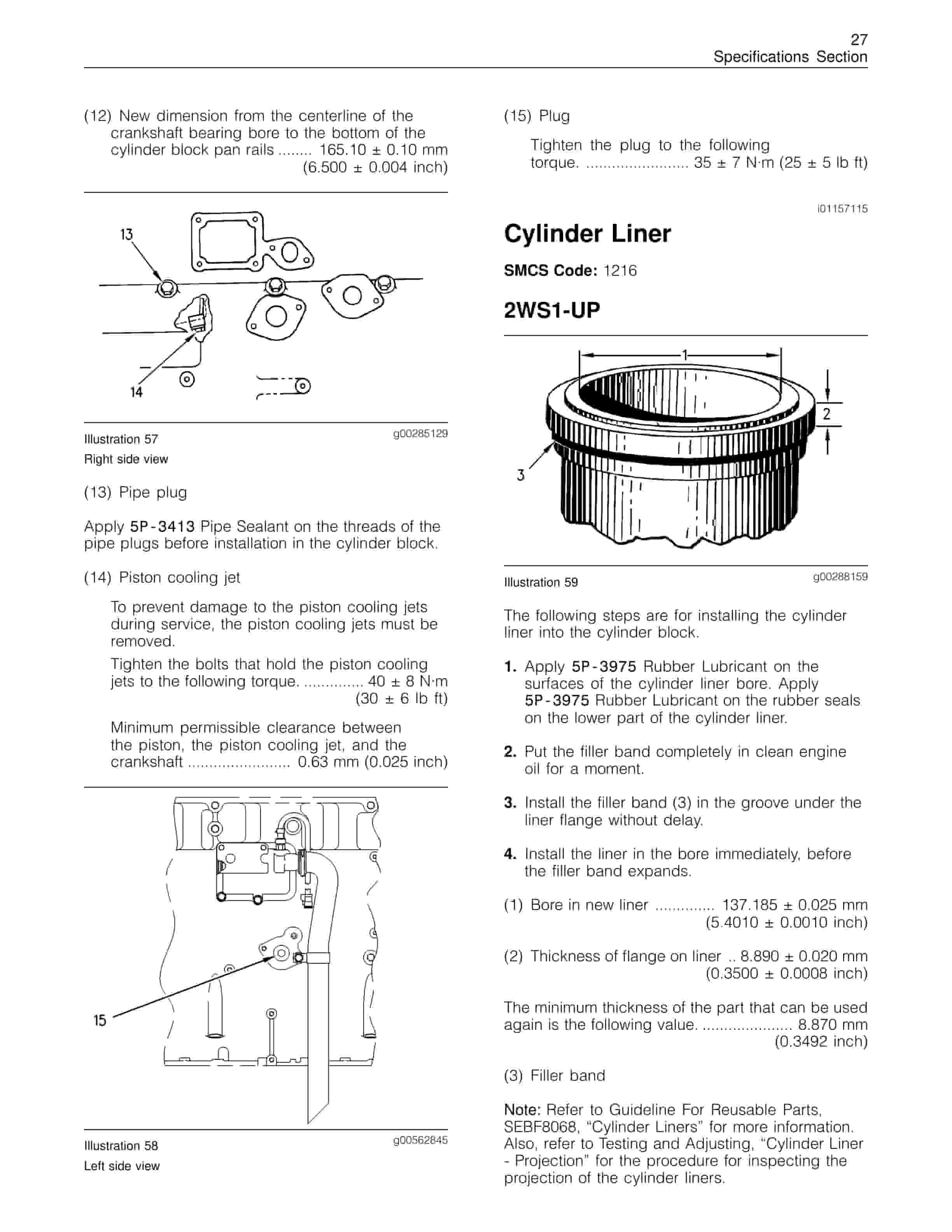 Caterpillar 3406E Truck Engine Specifications SENR5018-04-2