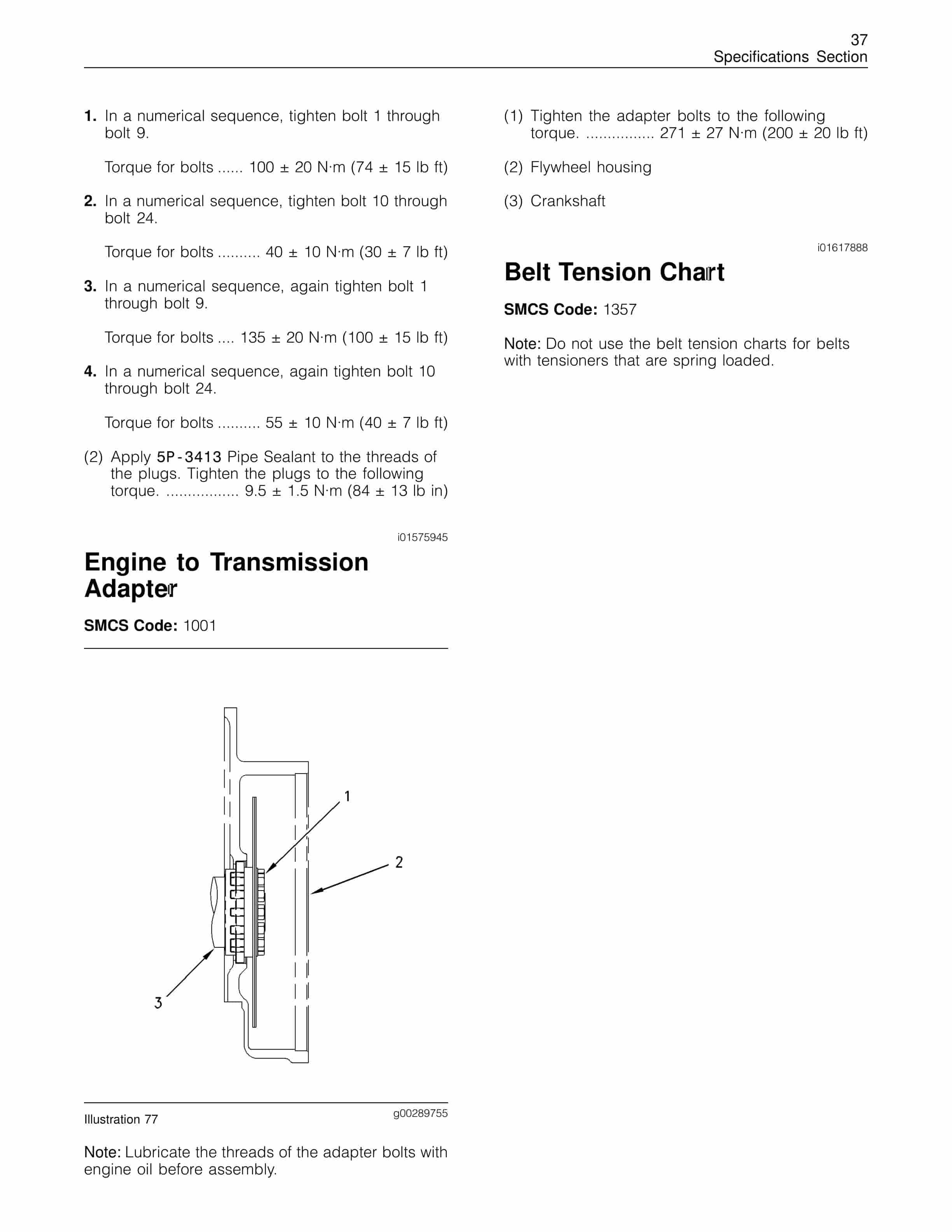 Caterpillar 3406E Truck Engine Specifications SENR5577-05-4