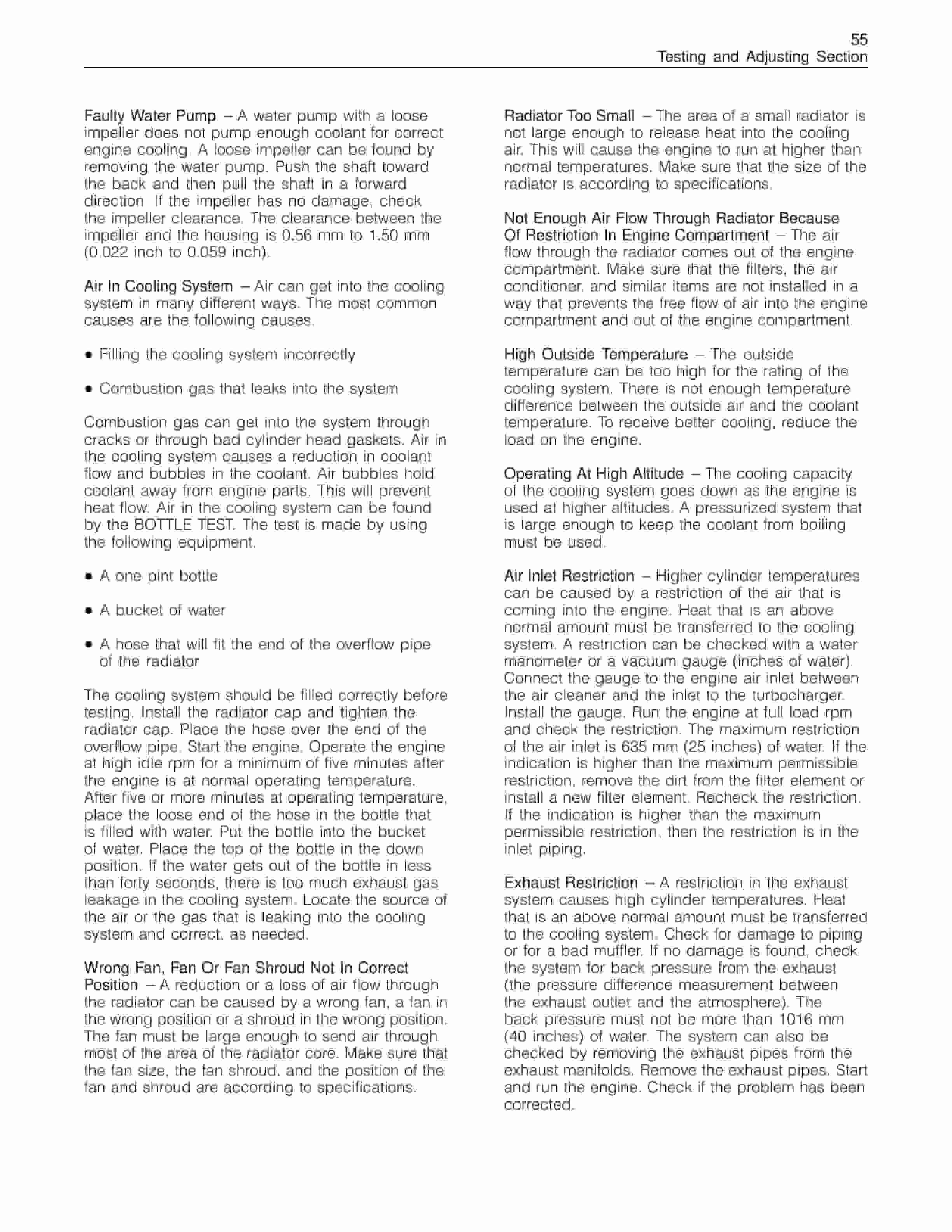 Caterpillar 3406E Truck Engine Systems Operation Testing And Adjusting RENR1273-06-2