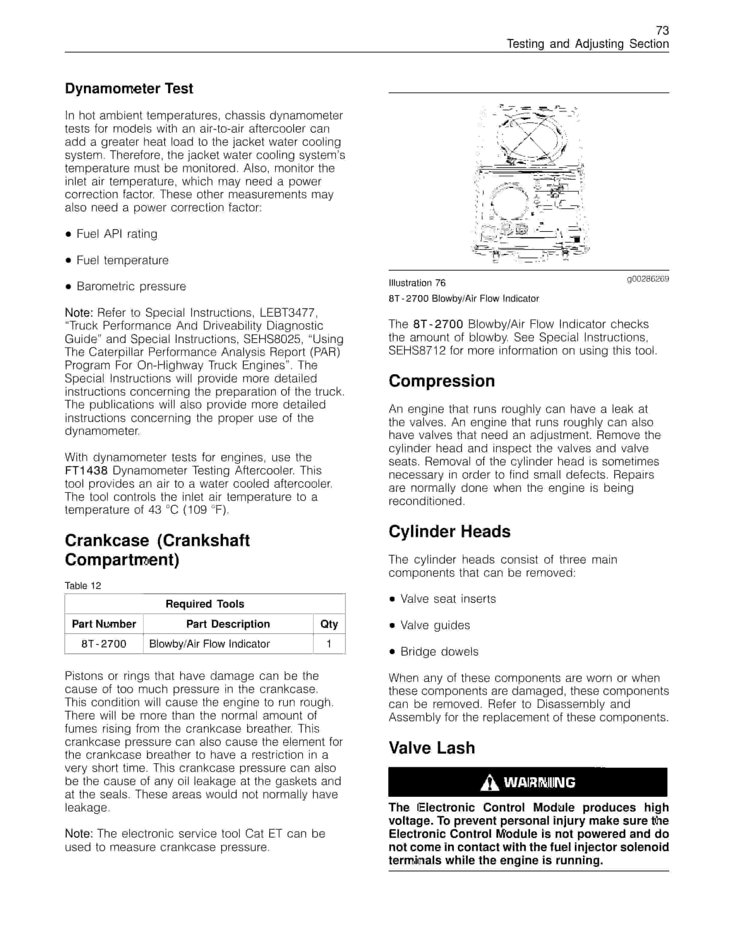Caterpillar 3406E Truck Engine Systems Operation Testing And Adjusting RENR1273-06-3