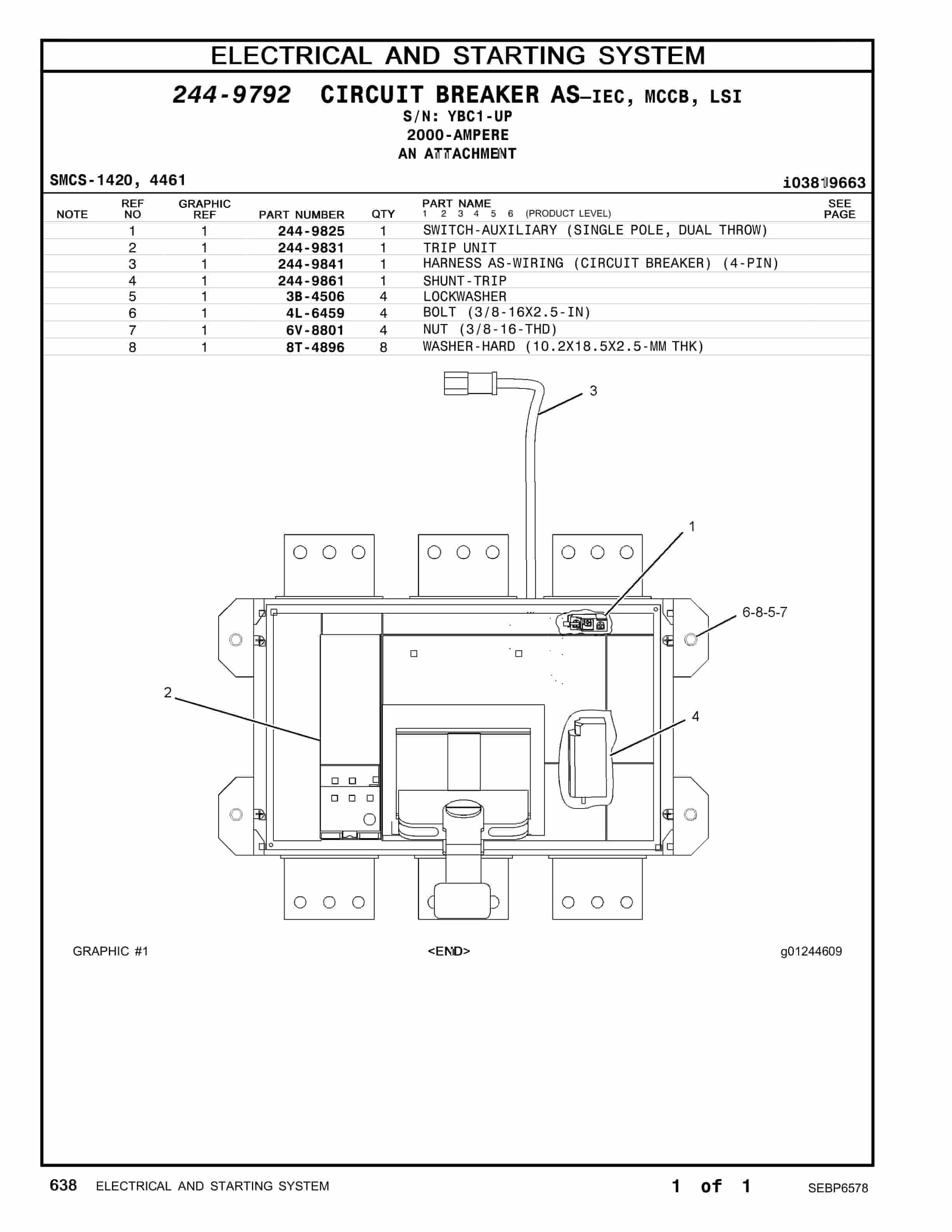 Caterpillar 3512B Generator Set Parts Manual SEBP6578-4