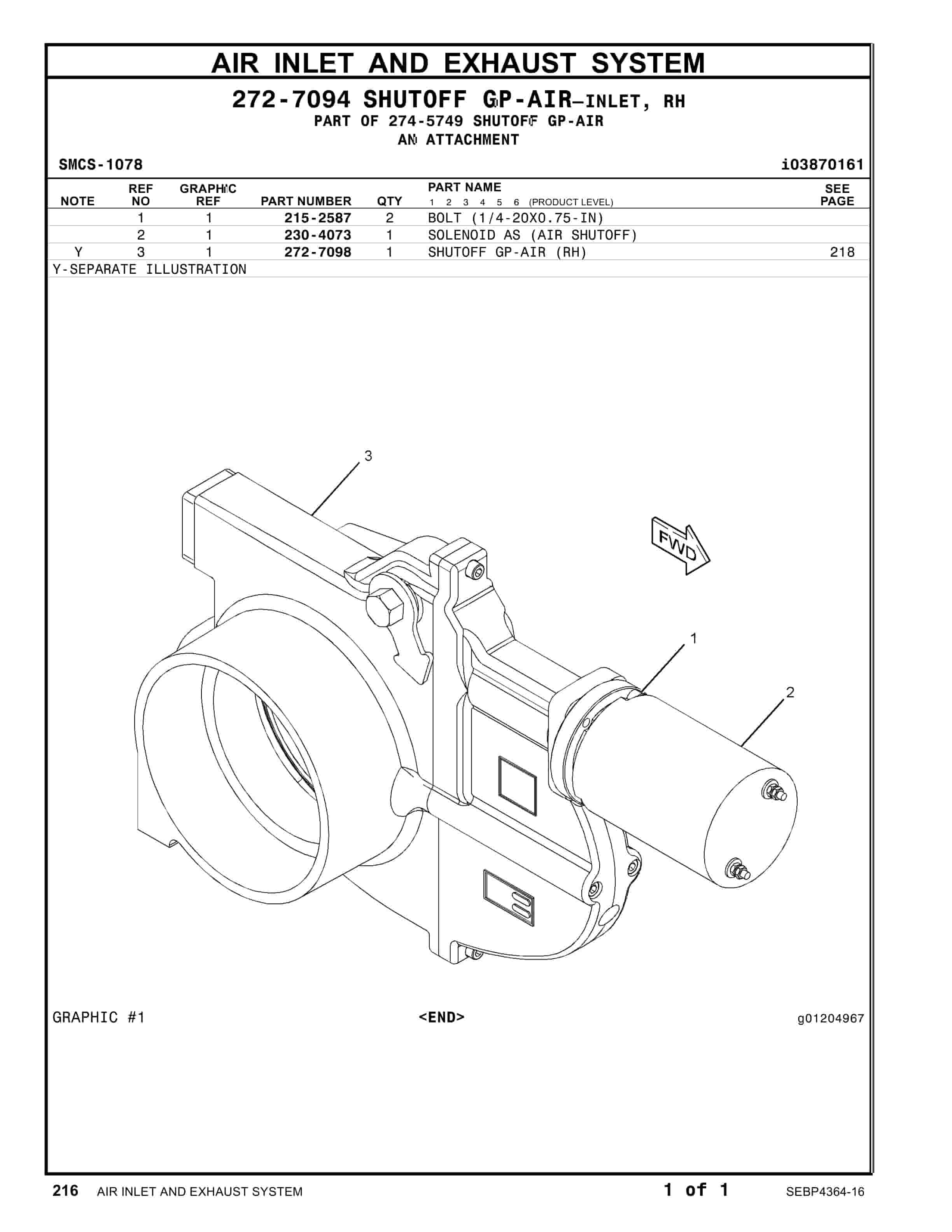 Caterpillar 3512C Engine Parts Manual SEBP4364-16-2