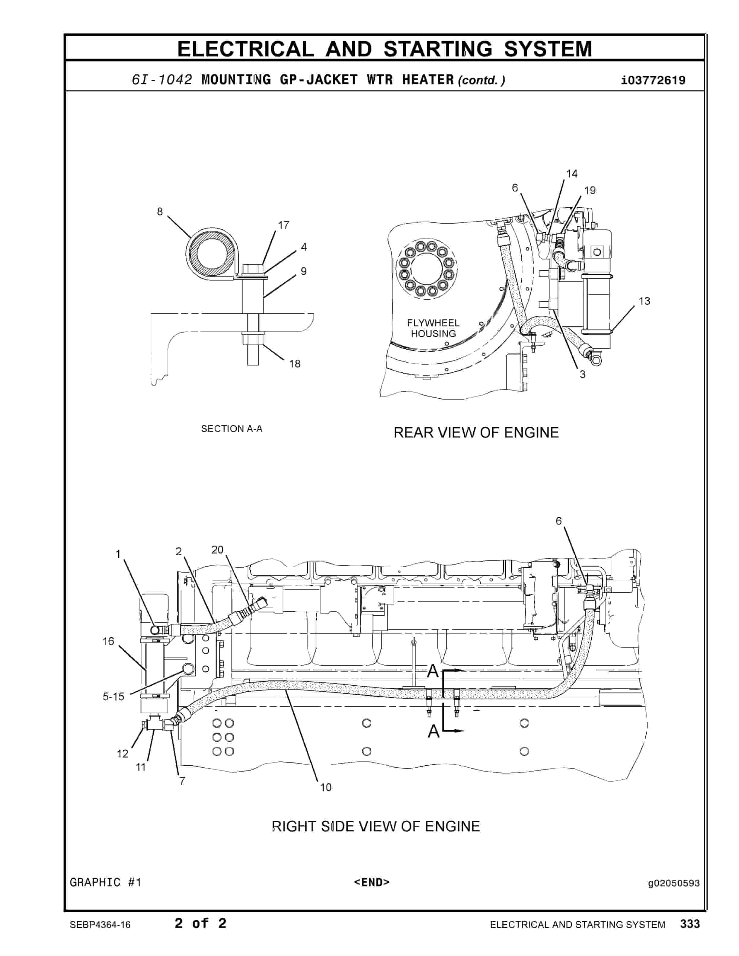 Caterpillar 3512C Engine Parts Manual SEBP4364-16-4