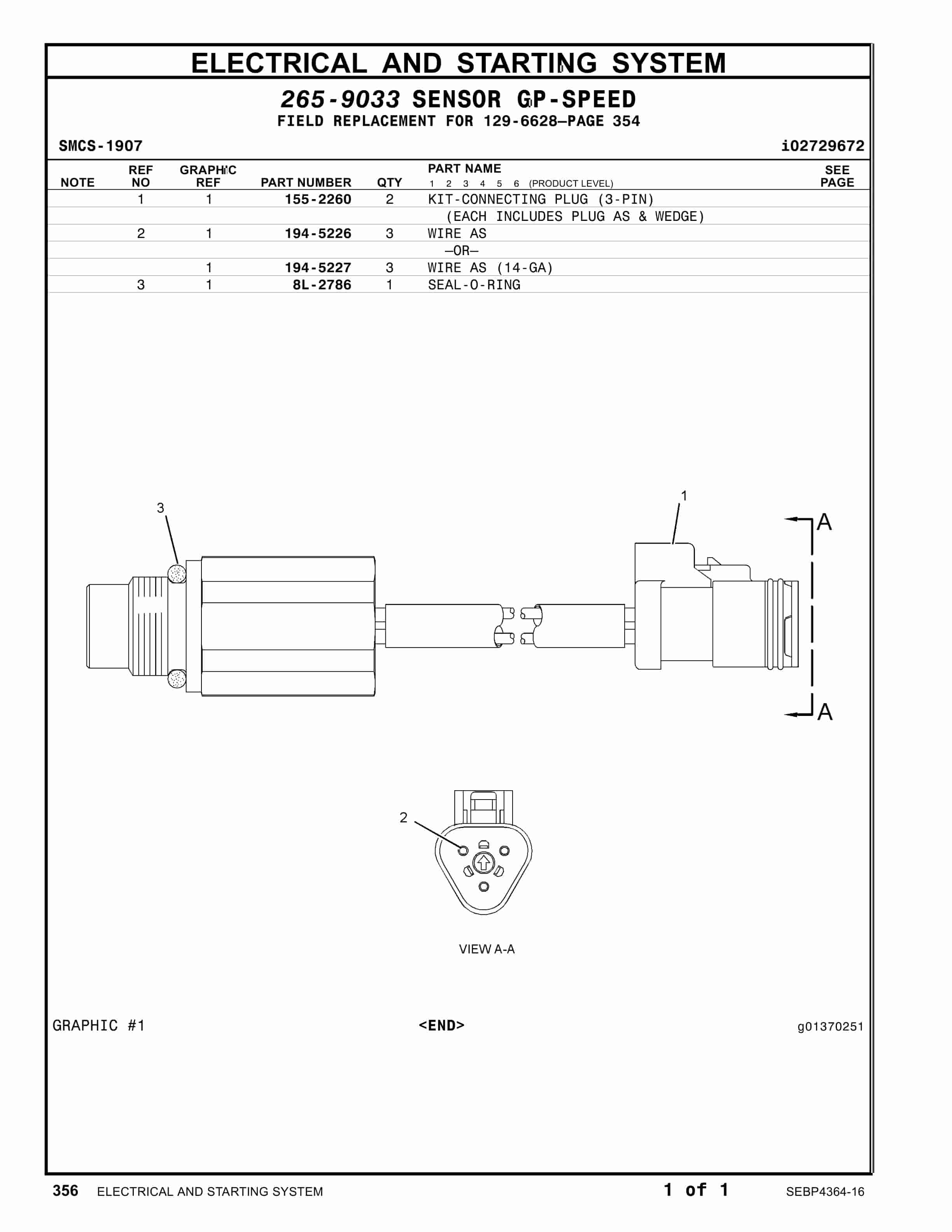Caterpillar 3512C Engine Parts Manual SEBP4364-16-5
