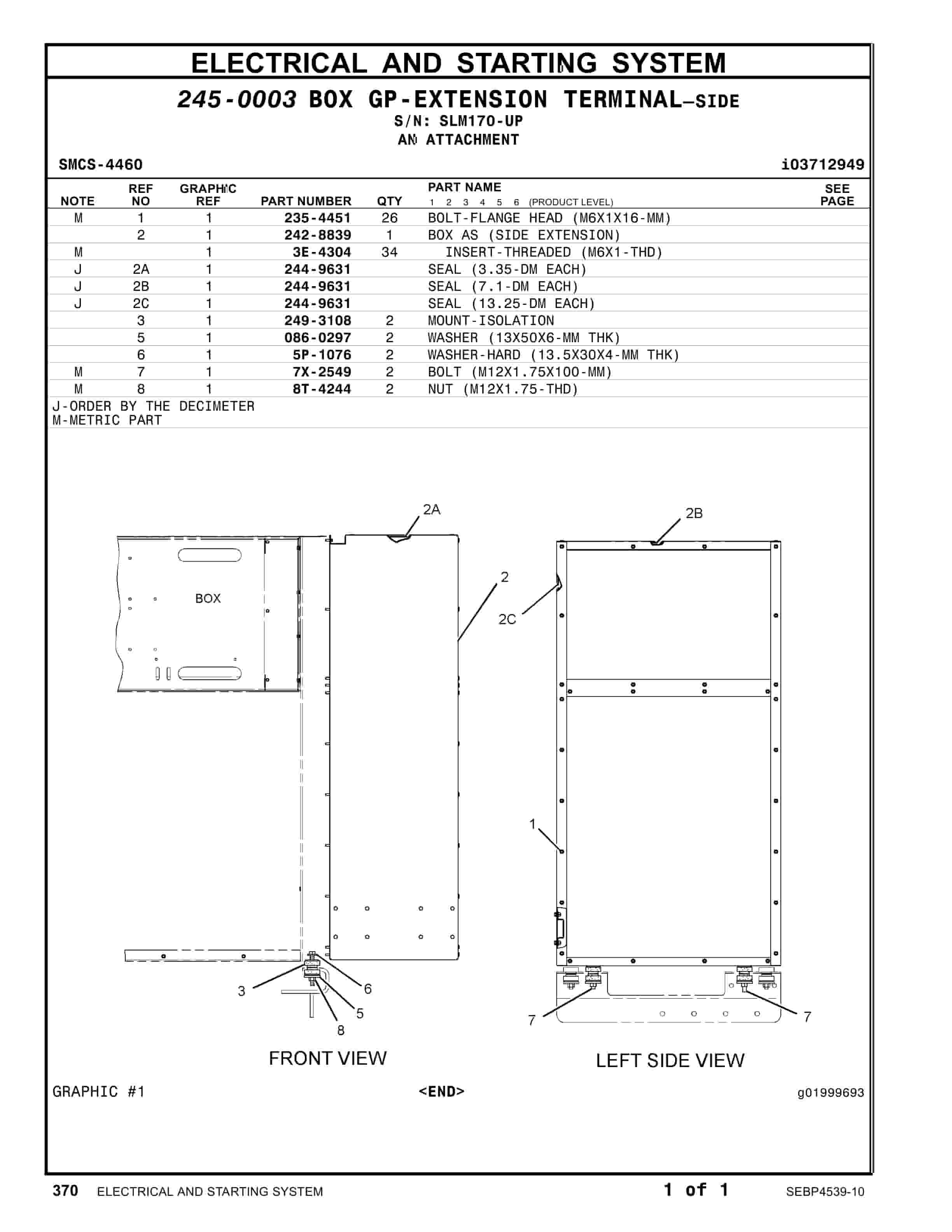 Caterpillar 3512C Marine Auxiliary Parts Manual SEBP4539-10-2