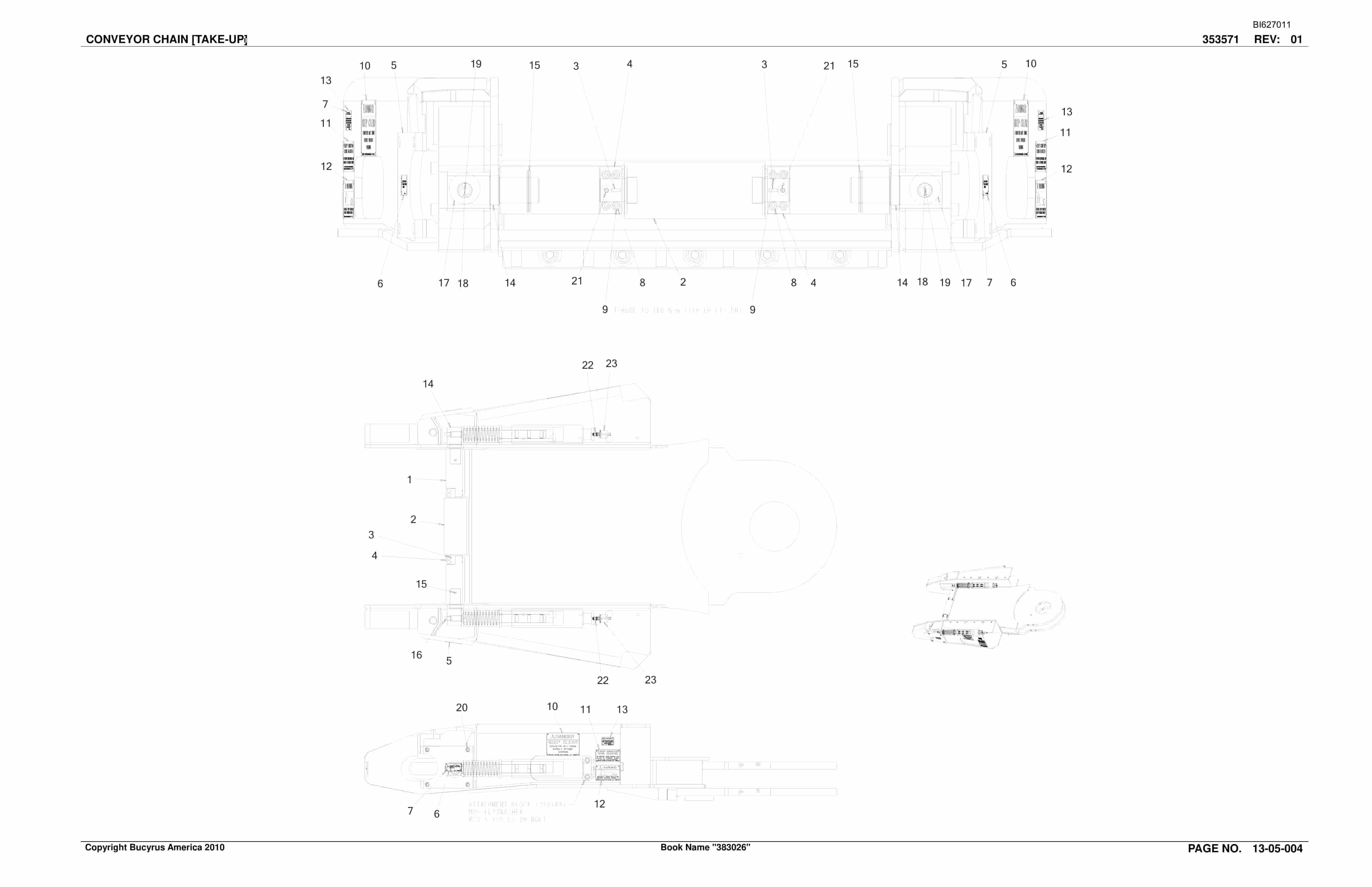 Caterpillar 35M3 Continuous Miner Parts Manual BI627011-2