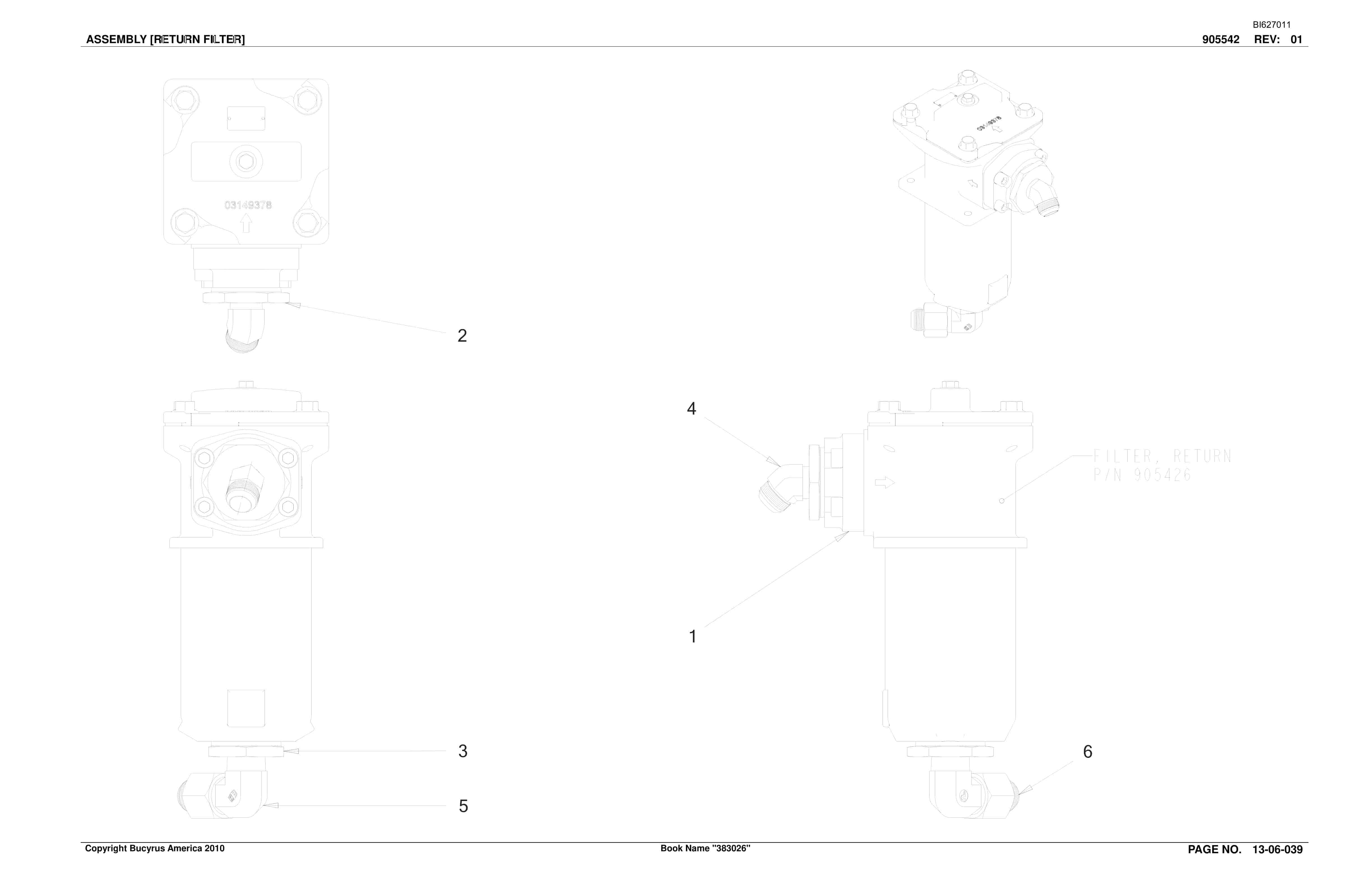Caterpillar 35M3 Continuous Miner Parts Manual BI627011-4