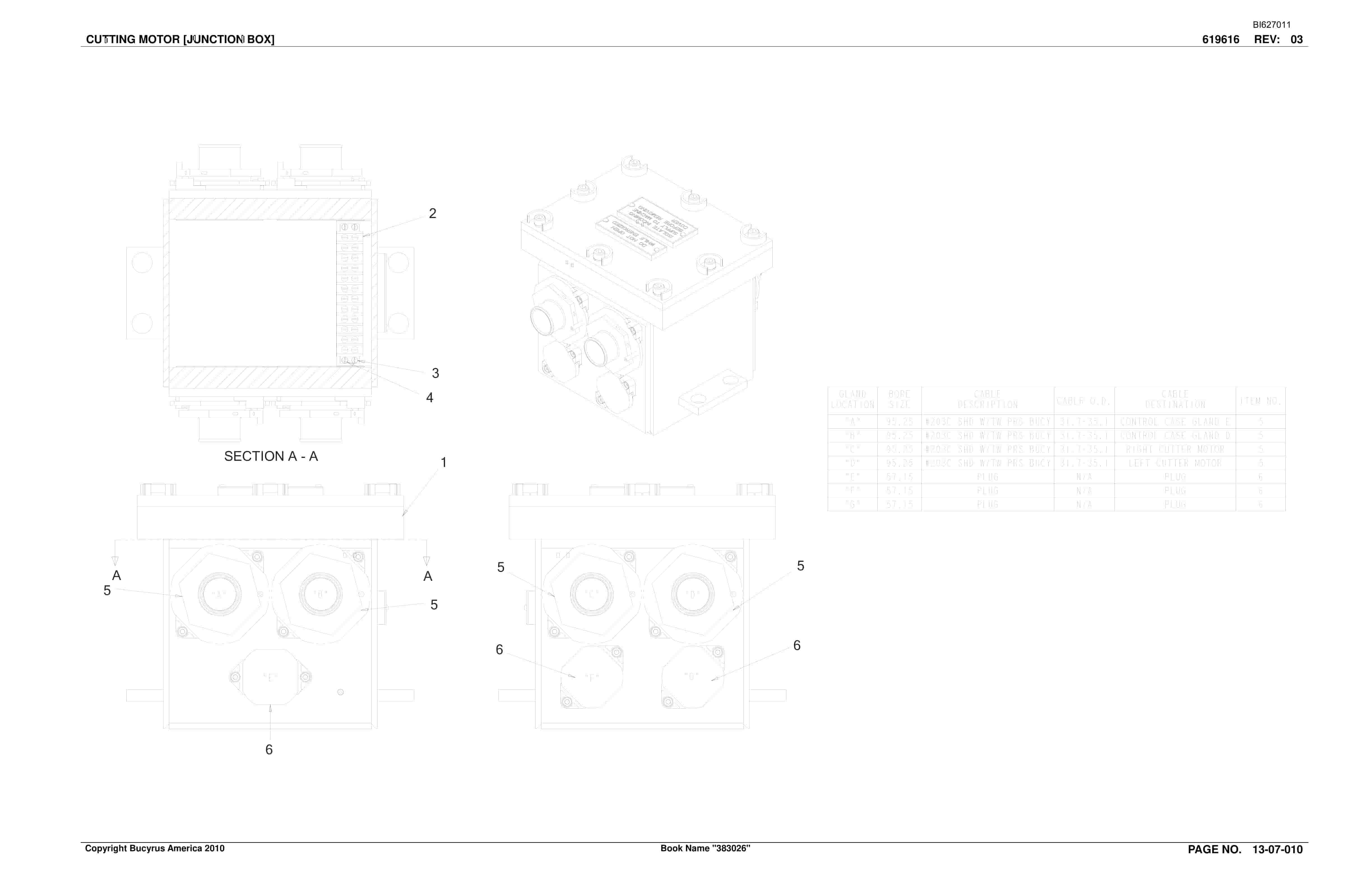 Caterpillar 35M3 Continuous Miner Parts Manual BI627011-5