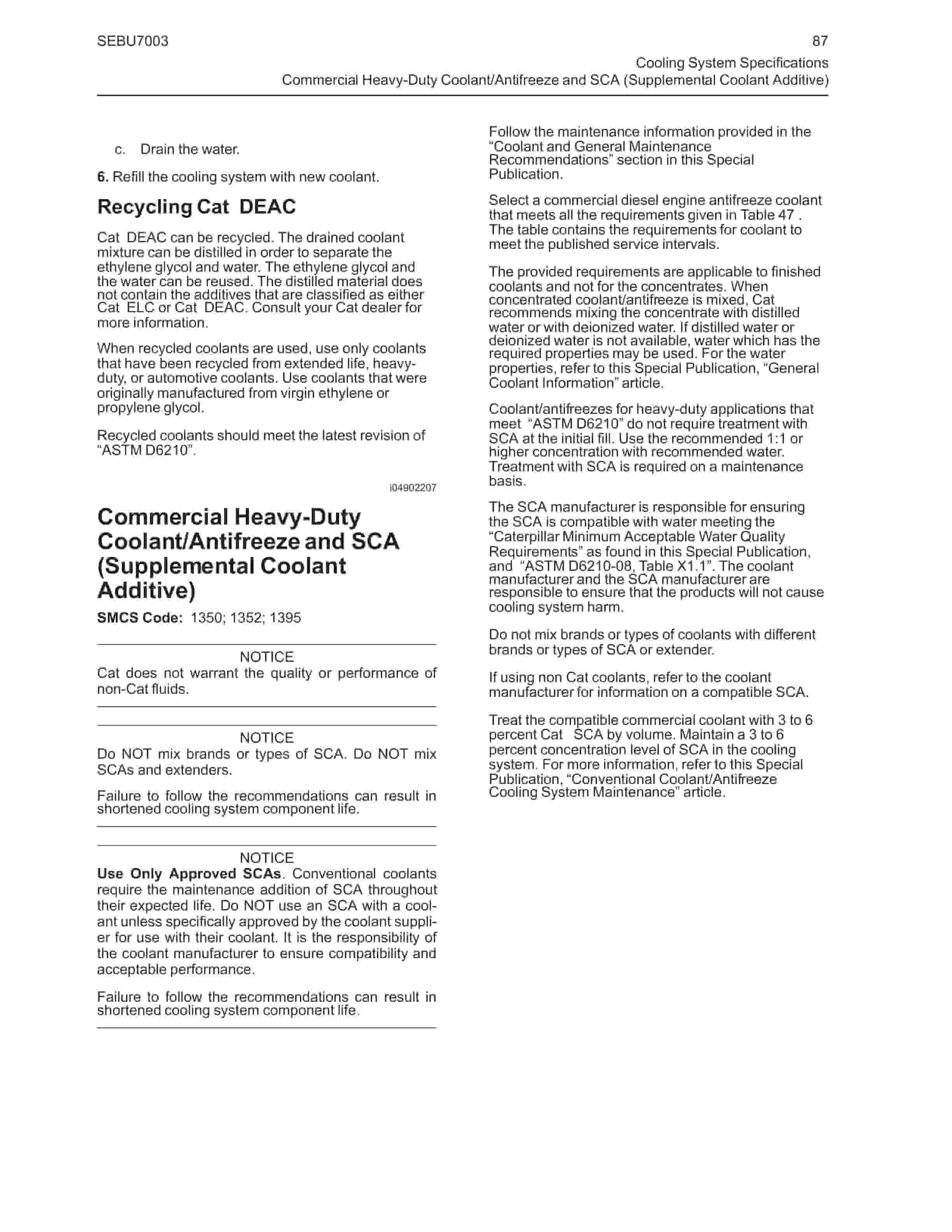 Caterpillar 3600, C280 Series Diesel Engine Fluids Recommendations Operation And Maintenance Manual SEBU7003-05-5
