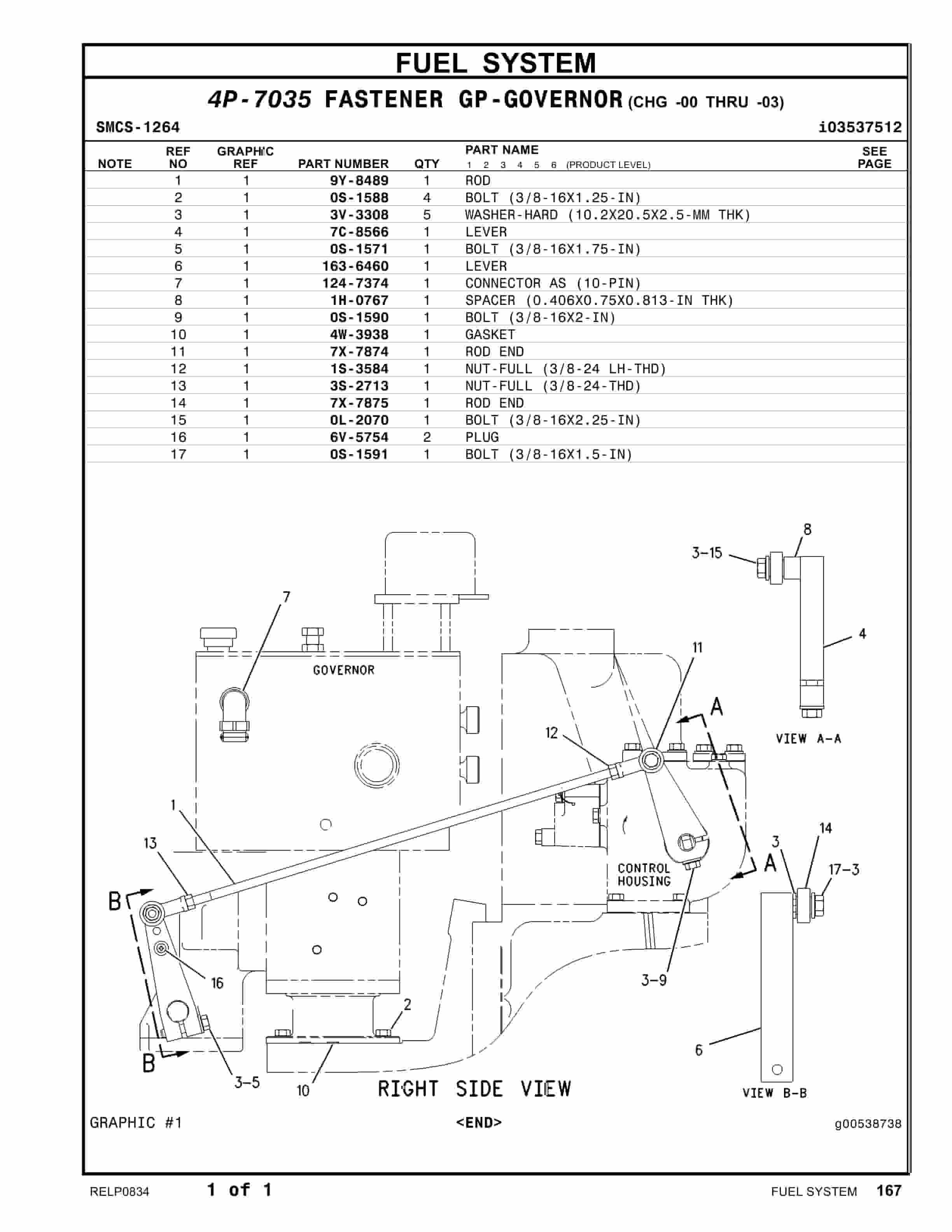 Caterpillar 3616 IndusTrial Parts Manual RELP0834-3