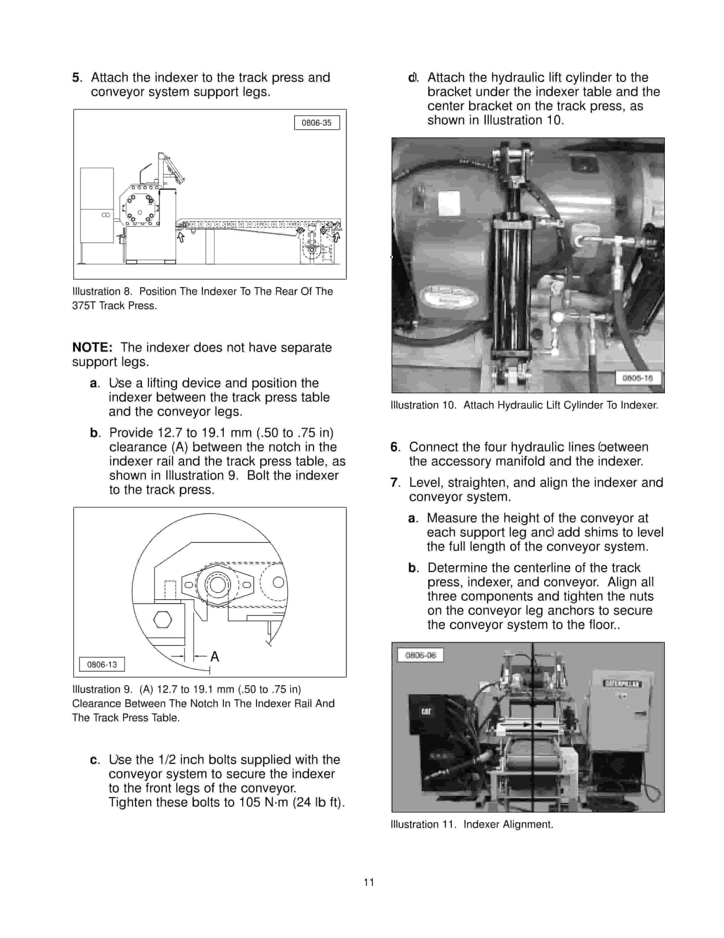 Caterpillar 375T Track Press Tool Operating Manual NEHS0806-01-2