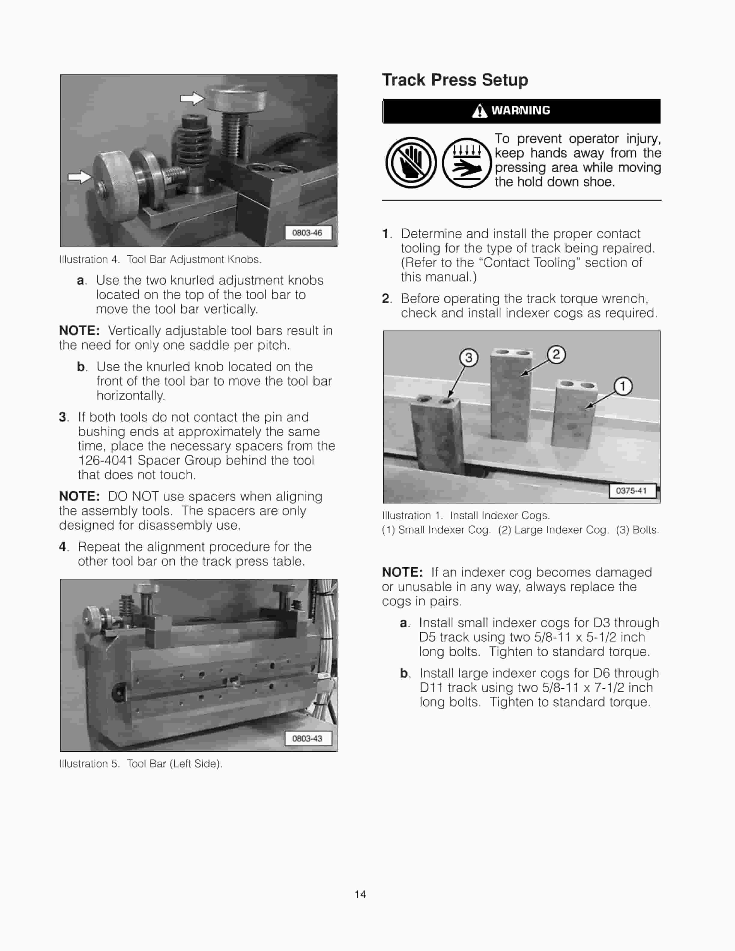 Caterpillar 375T Track Press Tool Operating Manual NEHS0895-3