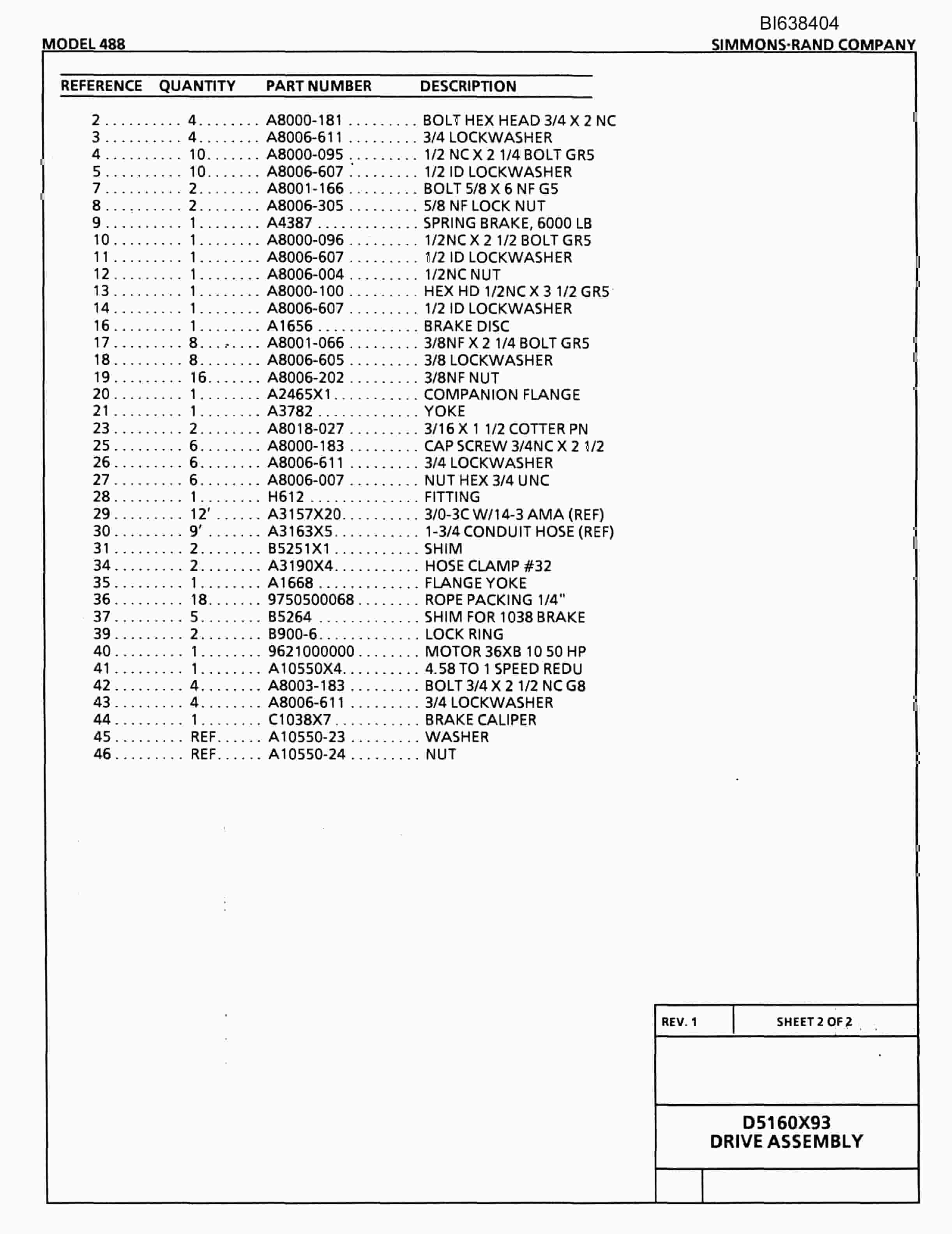 Caterpillar 488 Parts Manual BI638404-3