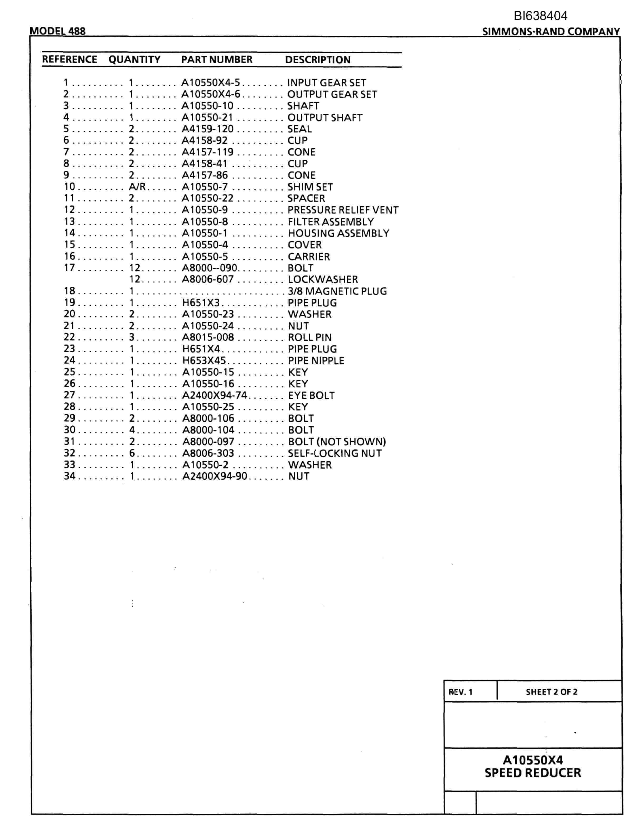 Caterpillar 488 Parts Manual BI638404-5