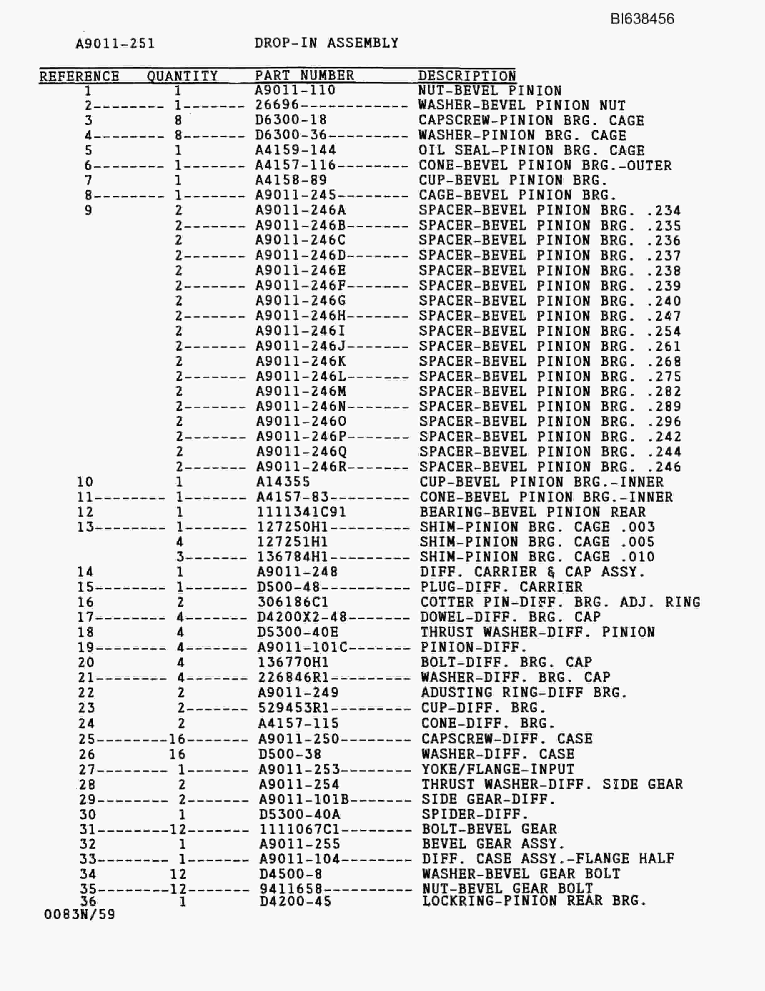 Caterpillar 488 Parts Manual BI638456-3