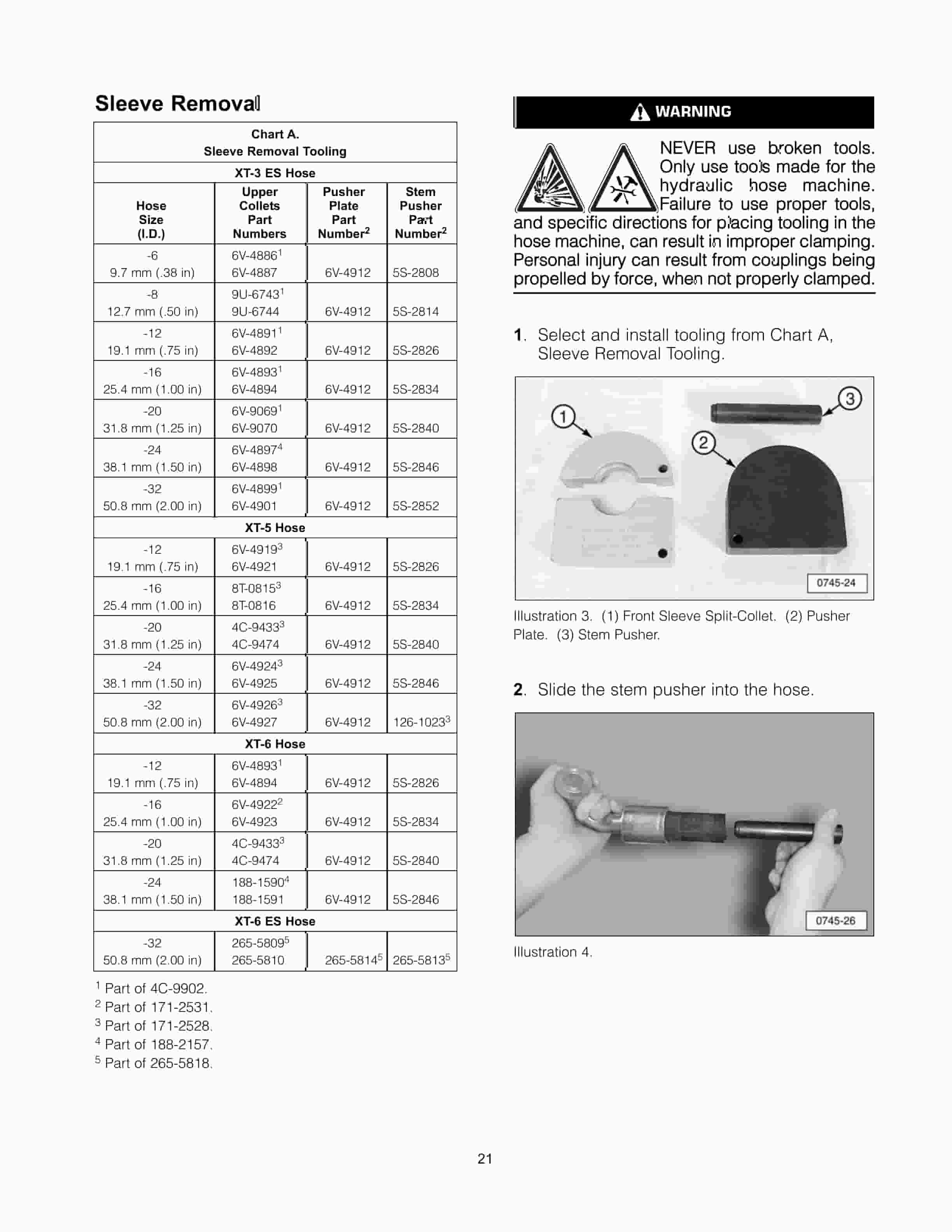 Caterpillar 4C-9900, 150-2568, 173-9805 Hydraulic Hose Machine Tool Operating Manual NEHS0745-03 2 Caterpillar 4C-9900, 150-2568, 173-9805 Hydraulic Hose Machine Tool Operating Manual NEHS0745-03-2