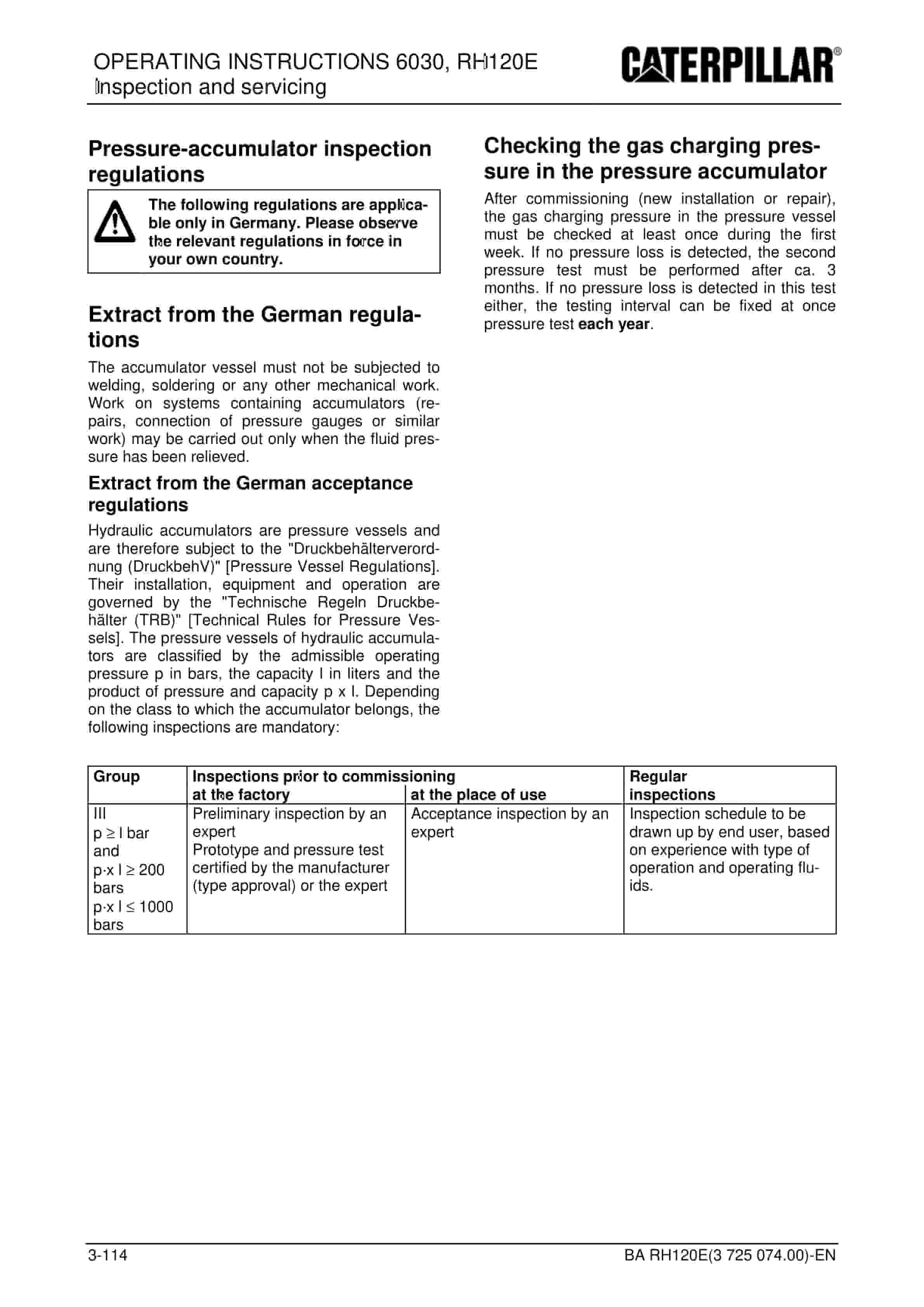 Caterpillar 6030, RH120E Hydraulic Excavator Operating Instructions 3725074 4 Caterpillar 6030, RH120E Hydraulic Excavator Operating Instructions 3725074 - Image 4
