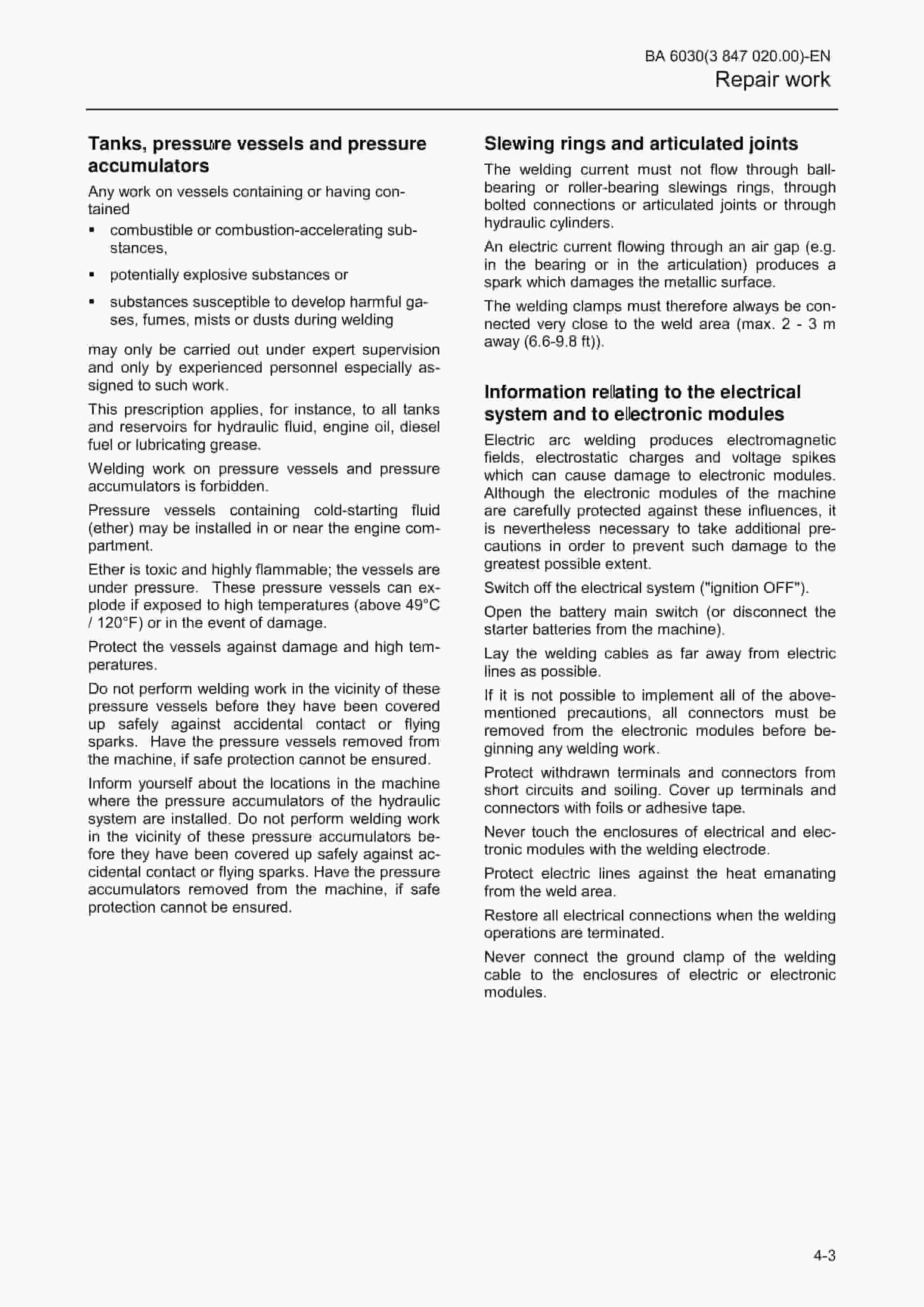 Caterpillar 6030AC, 6030ACFS Hydraulic Shovel Operation And Maintenance Manual 3847020-5