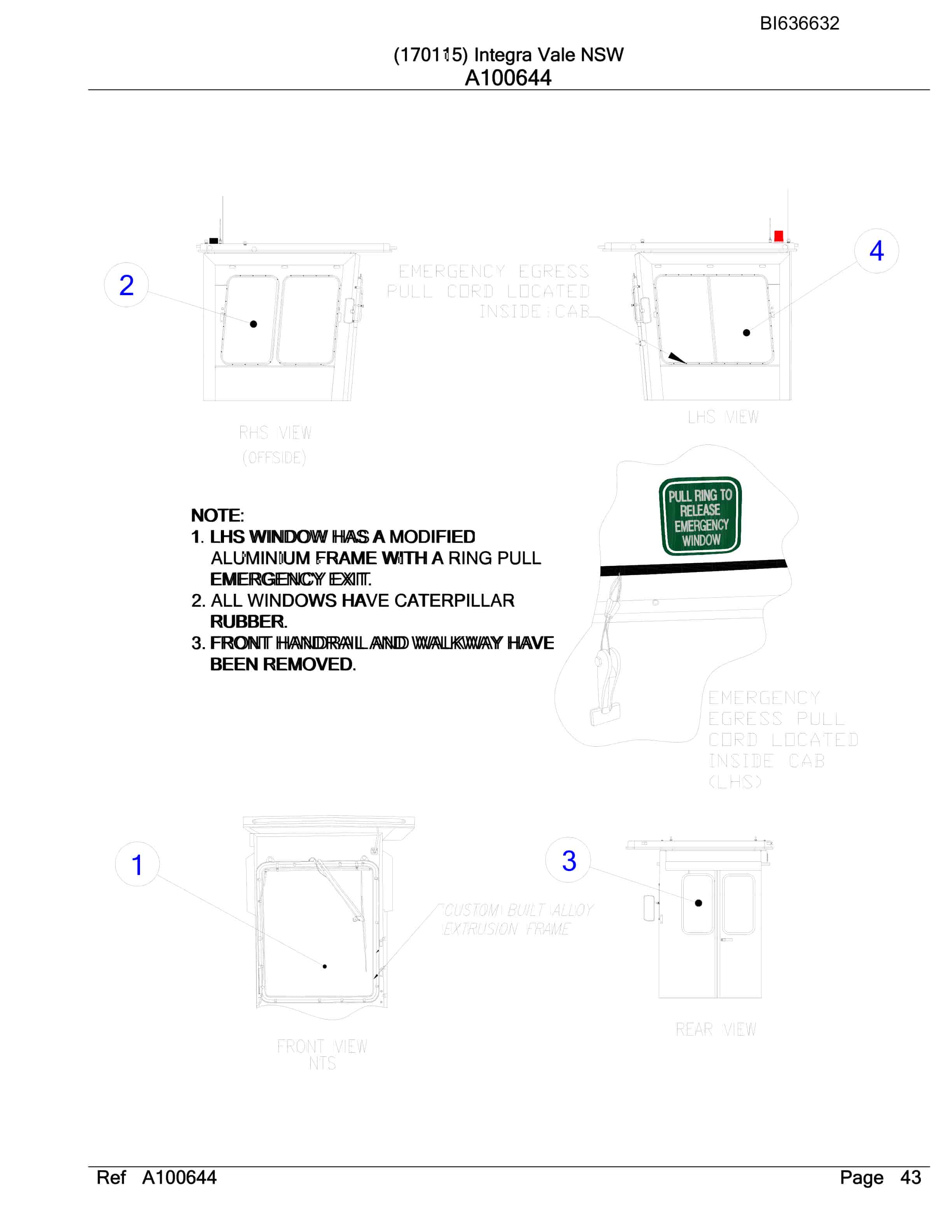 Caterpillar 6040 Hydraulic Excavator Australian Options - Parts Manual BI636632-3