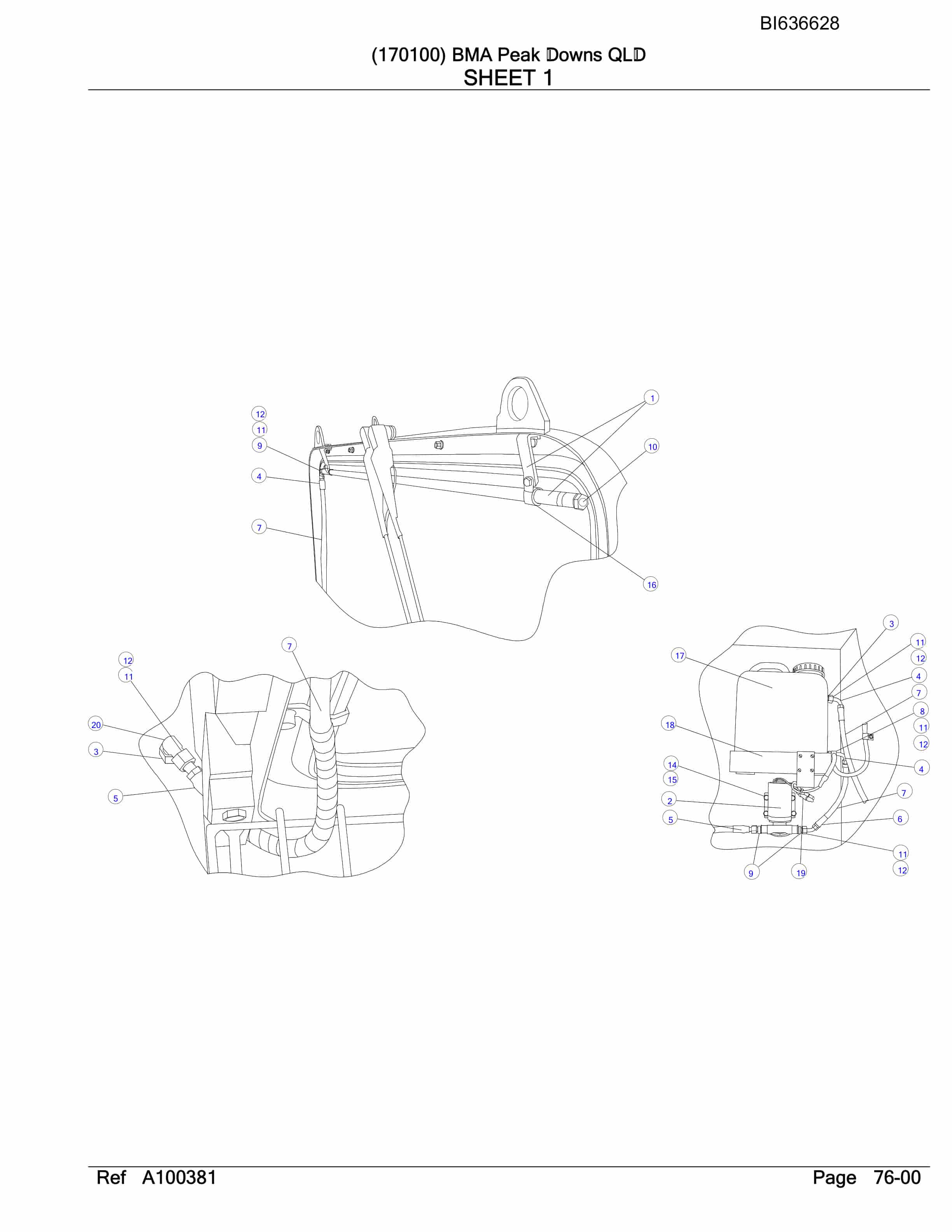 Caterpillar 6040 Hydraulic Shovel Australian Options - Parts Manual BI636628-5