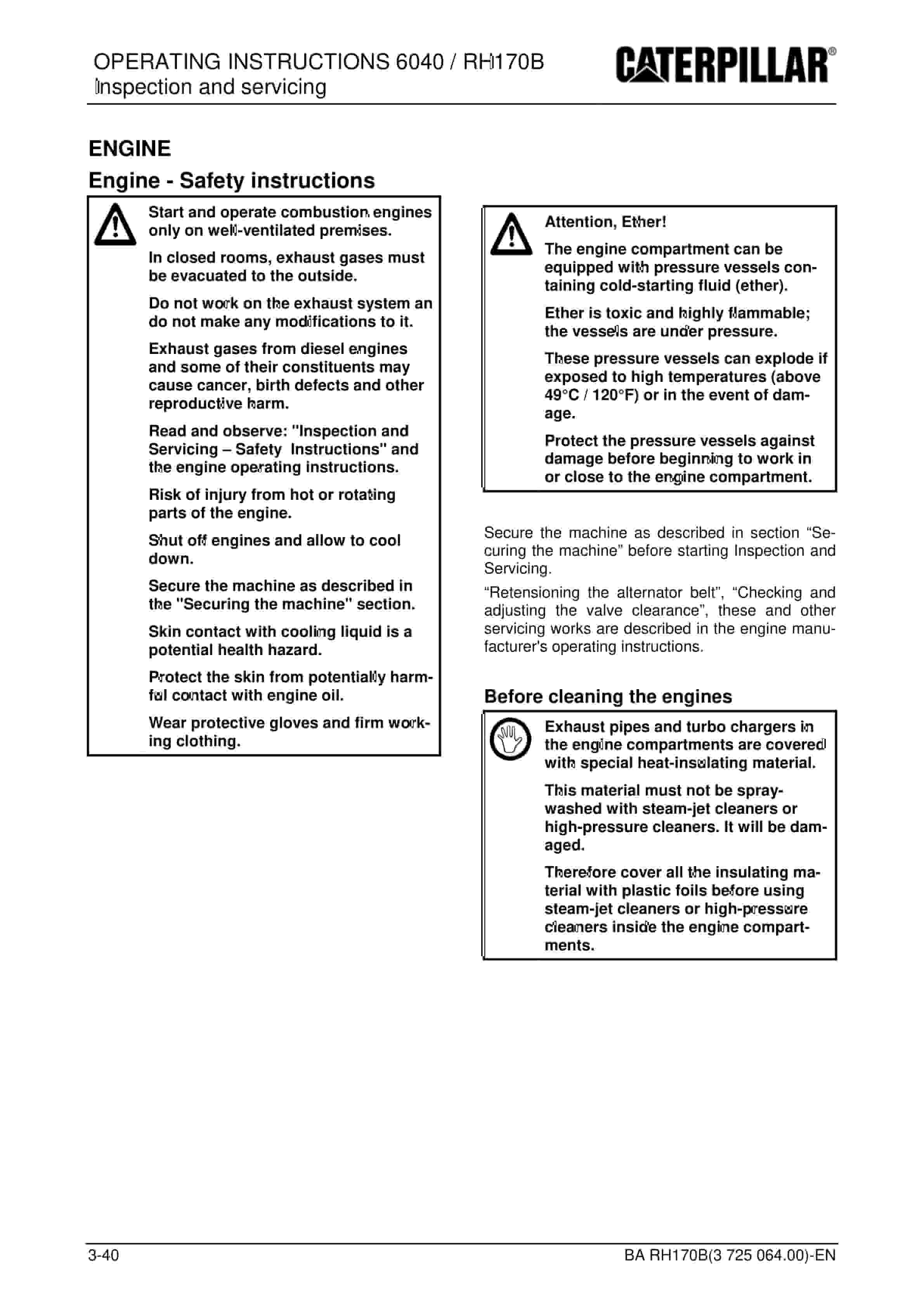 Caterpillar 6040, RH170B Hydraulic Shovel Operating Instructions 3725064 2 Caterpillar 6040, RH170B Hydraulic Shovel Operating Instructions 3725064 - Image 2