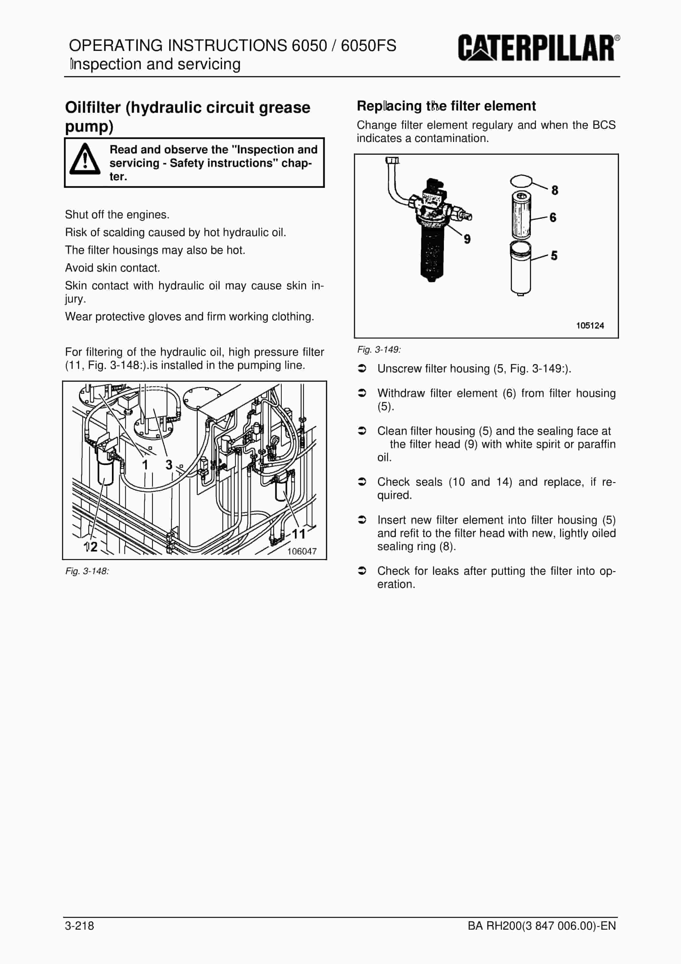 Caterpillar 6050, 6050FS Hydraulic Excavator Operating Instructions 3847006 5 Caterpillar 6050, 6050FS Hydraulic Excavator Operating Instructions 3847006 - Image 5