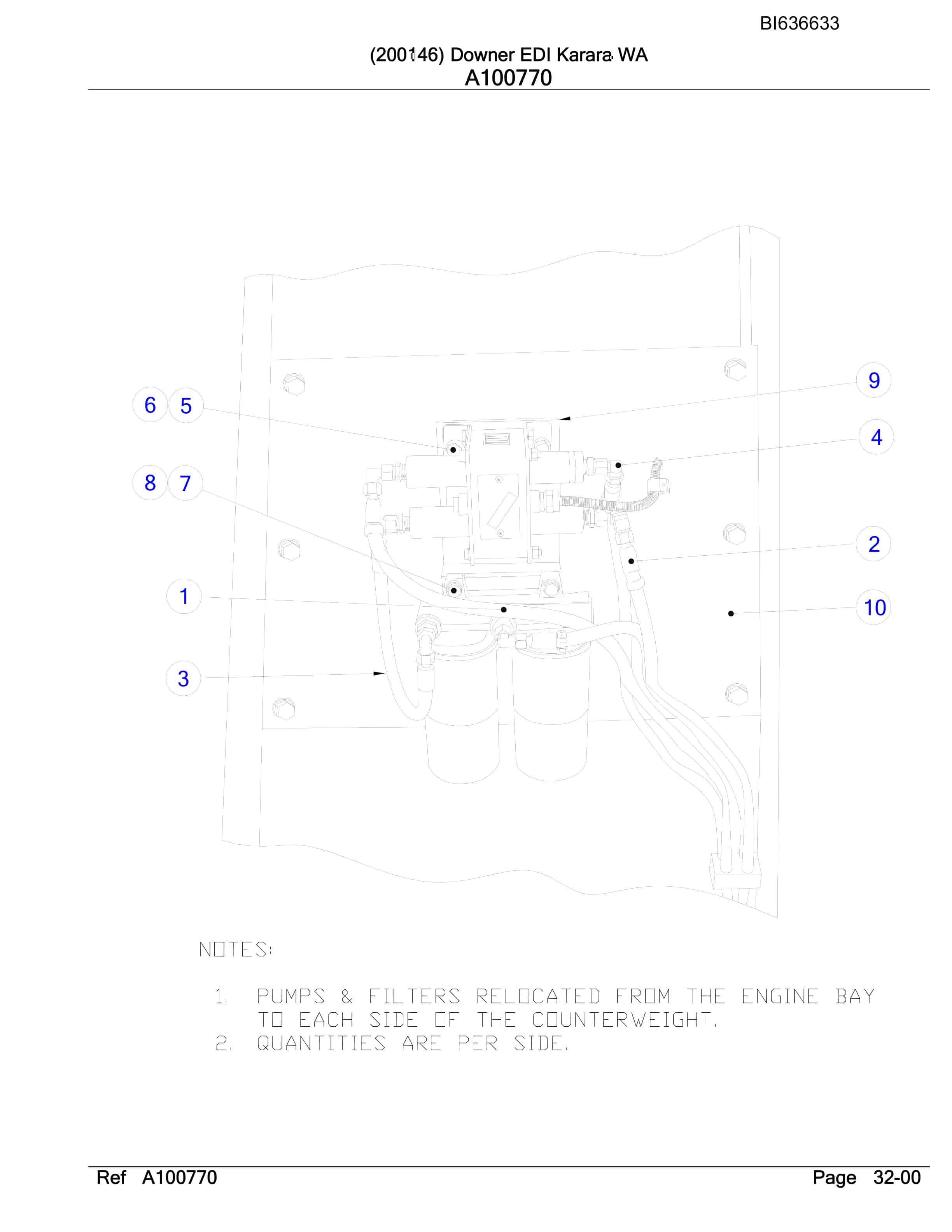 Caterpillar 6050 Hydraulic Face Shovel Australian Options - Parts Manual BI636633-4