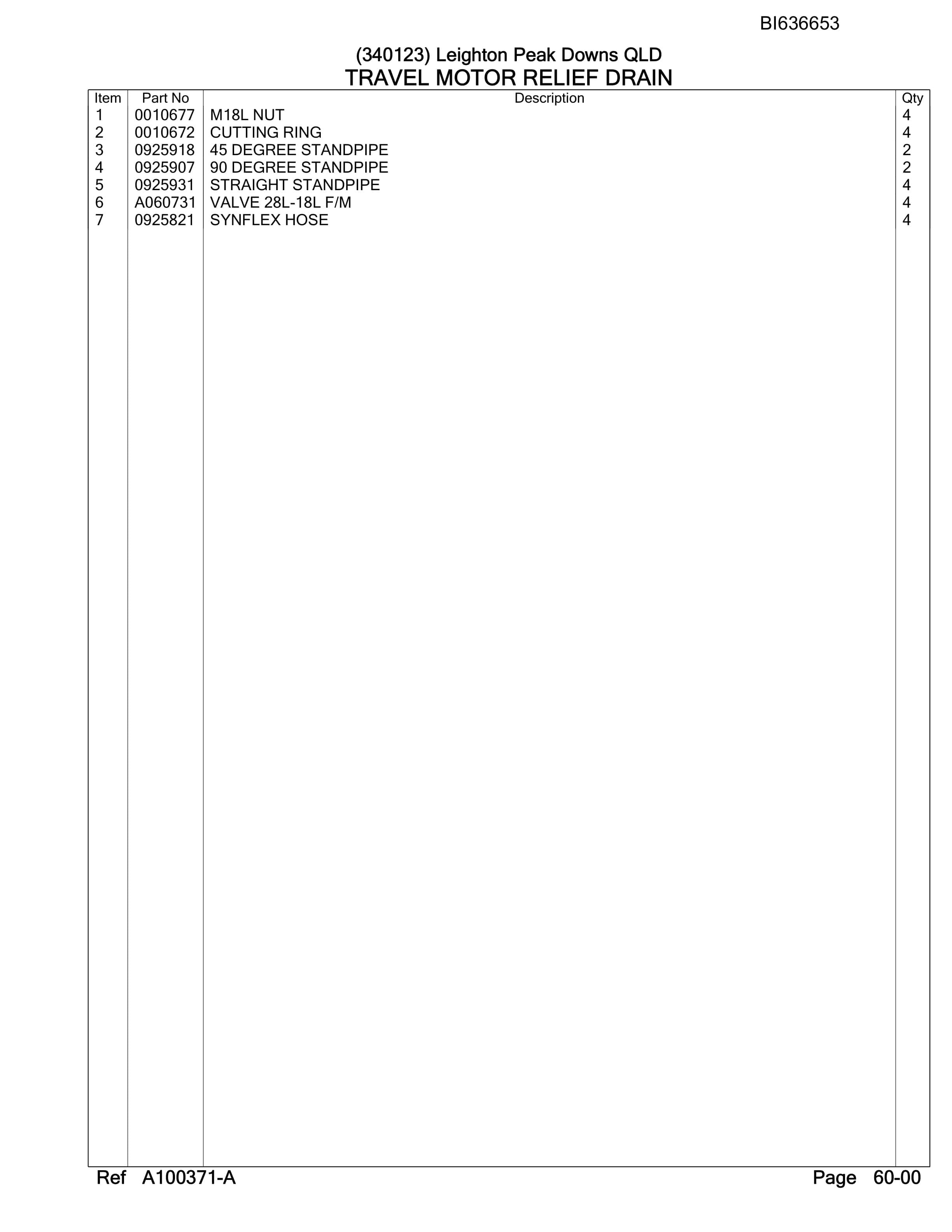 Caterpillar 6060 Hydraulic Shovel Australian Options - Parts Manual BI636653-4