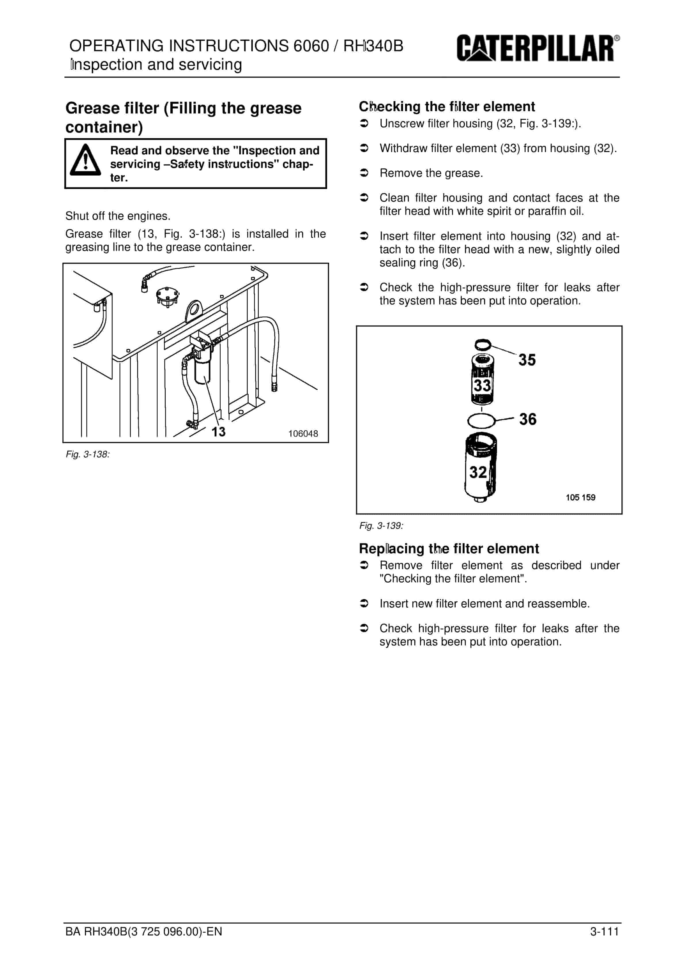 Caterpillar 6060, RH340B Hydraulic Excavator Operating Instructions 3725096 4 Caterpillar 6060, RH340B Hydraulic Excavator Operating Instructions 3725096 - Image 4