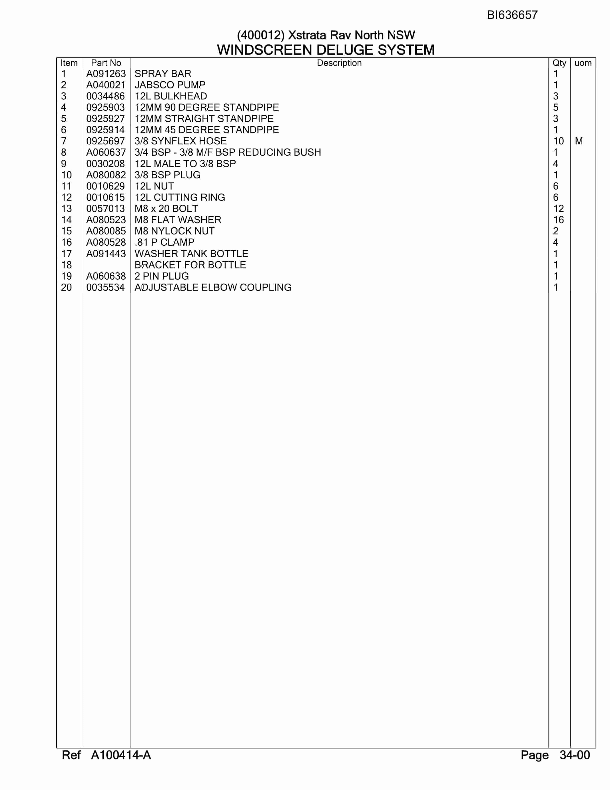 Caterpillar 6090 Hydraulic Shovel Australian Options - Parts Manual BI636657-3