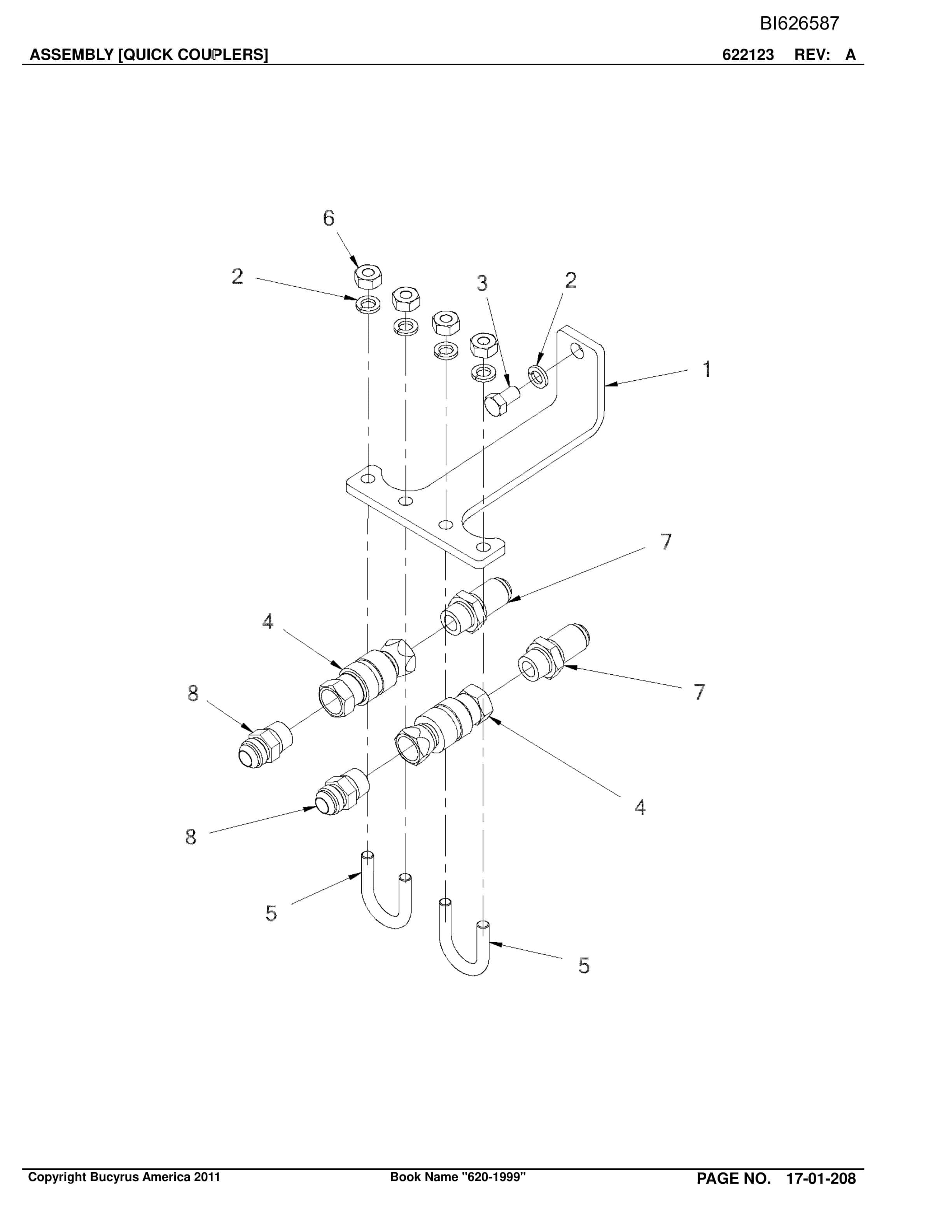 Caterpillar 620-1999 Versatrac Parts Manual BI626587-3