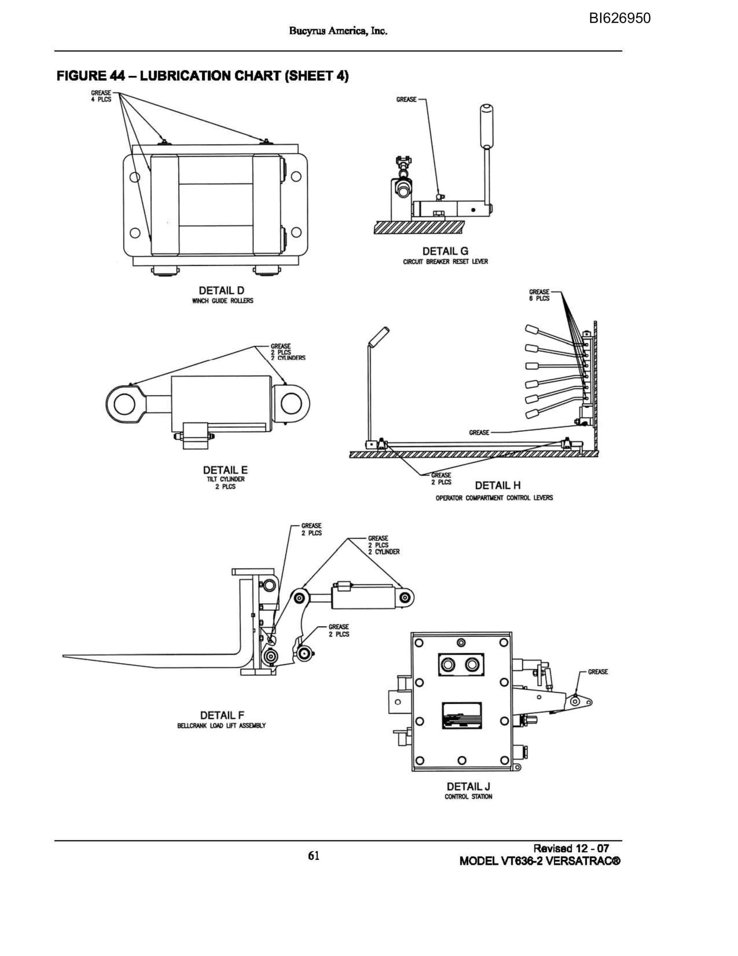 Caterpillar 636-1071 Versatrac Parts Manual BI626950-3